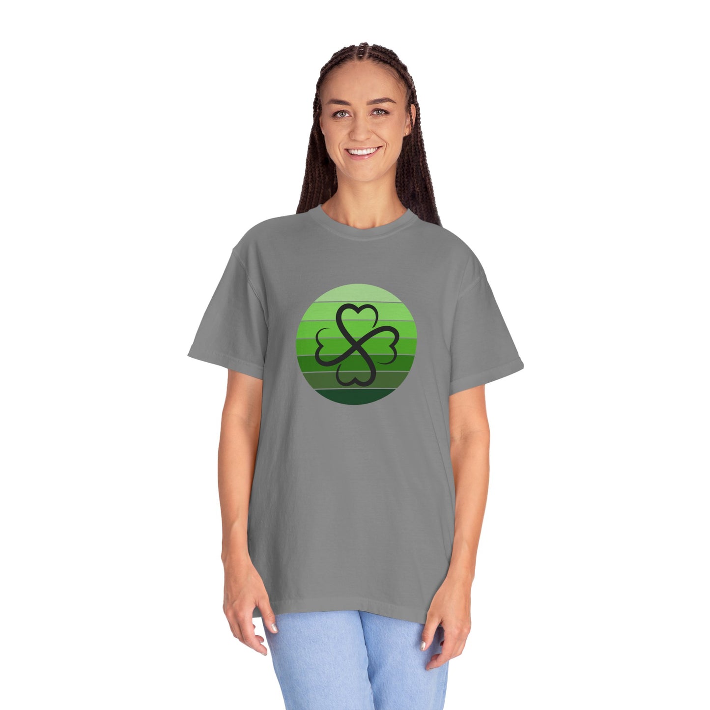 St. Patrick's Day T-Shirt Unisex Comfort Colors Relaxed Fit Garment-Dyed Tee 4 Leaf Clover Shirt Irish Themed Gift