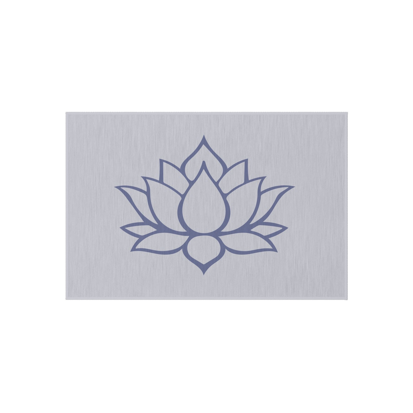 Zen Chenille Outdoor Rug with No-Skid Backing Cozy Outdoor Carpet Lotus Blossom Patio Decor Gazebo Rug Pool Area Floral Outdoor Kitchen Rug