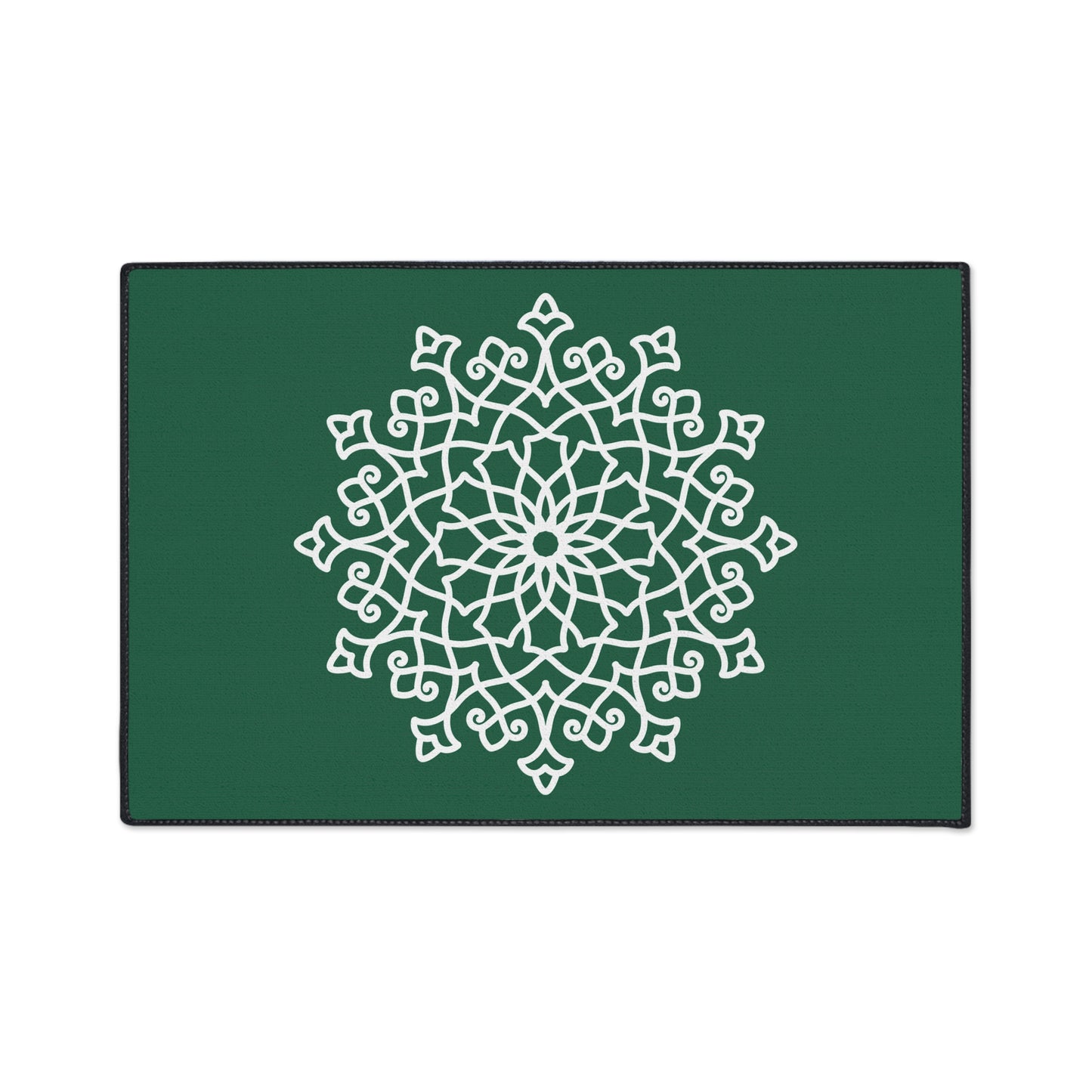 Decorative Heavy Duty Non-Slip Floor Mat Stylish Design Perfect for Entryway Kitchen Décor Green Floral Geometric Design Rug Bathroom Mat