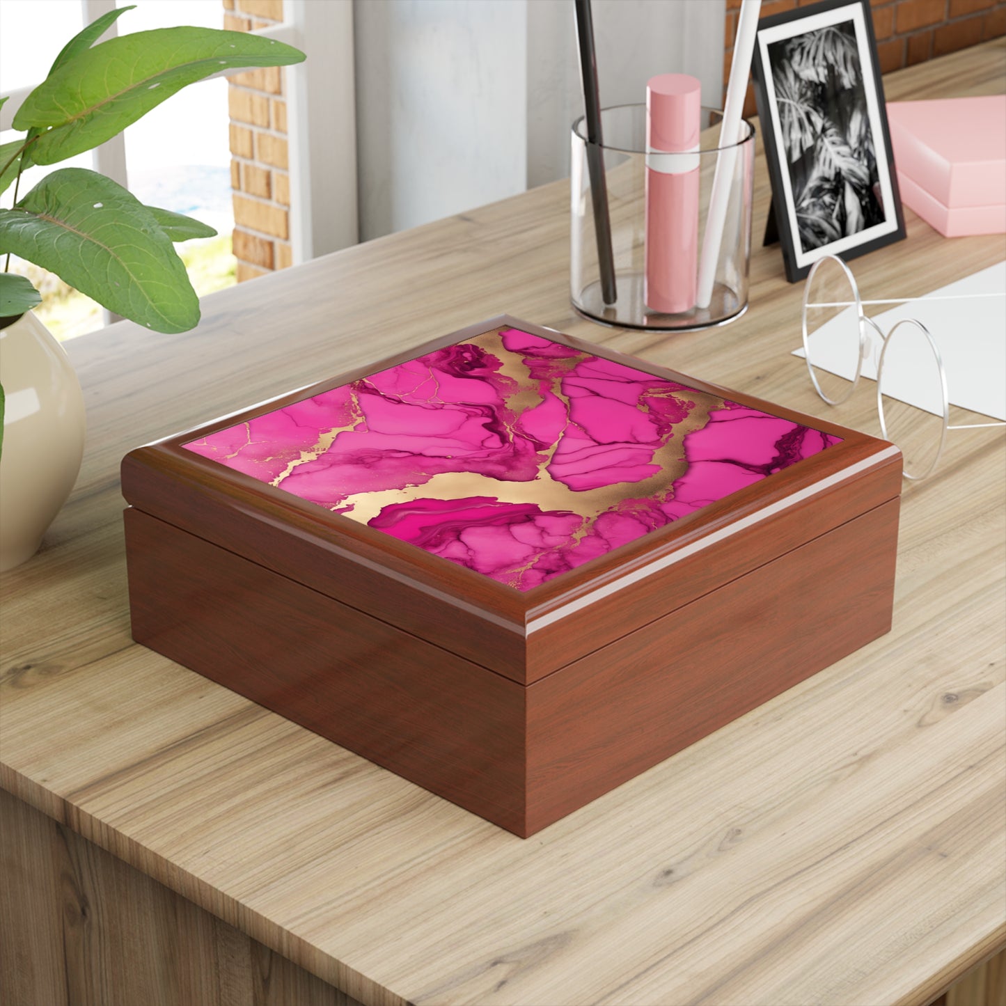 Unique Jewelry Box Trinket Box Bedroom Dresser Decor Vanity Gift Box - 3 colors to choose from