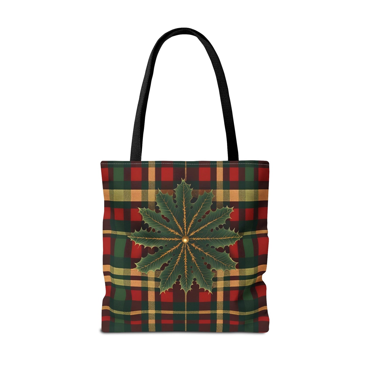 Christmas Tote Bag Holiday Cheer Gift Glam Winter Accessory Reusable Winter Plaid Tartan Shopping Bag Xmas Joy Gift Unisex Bag for Him Her