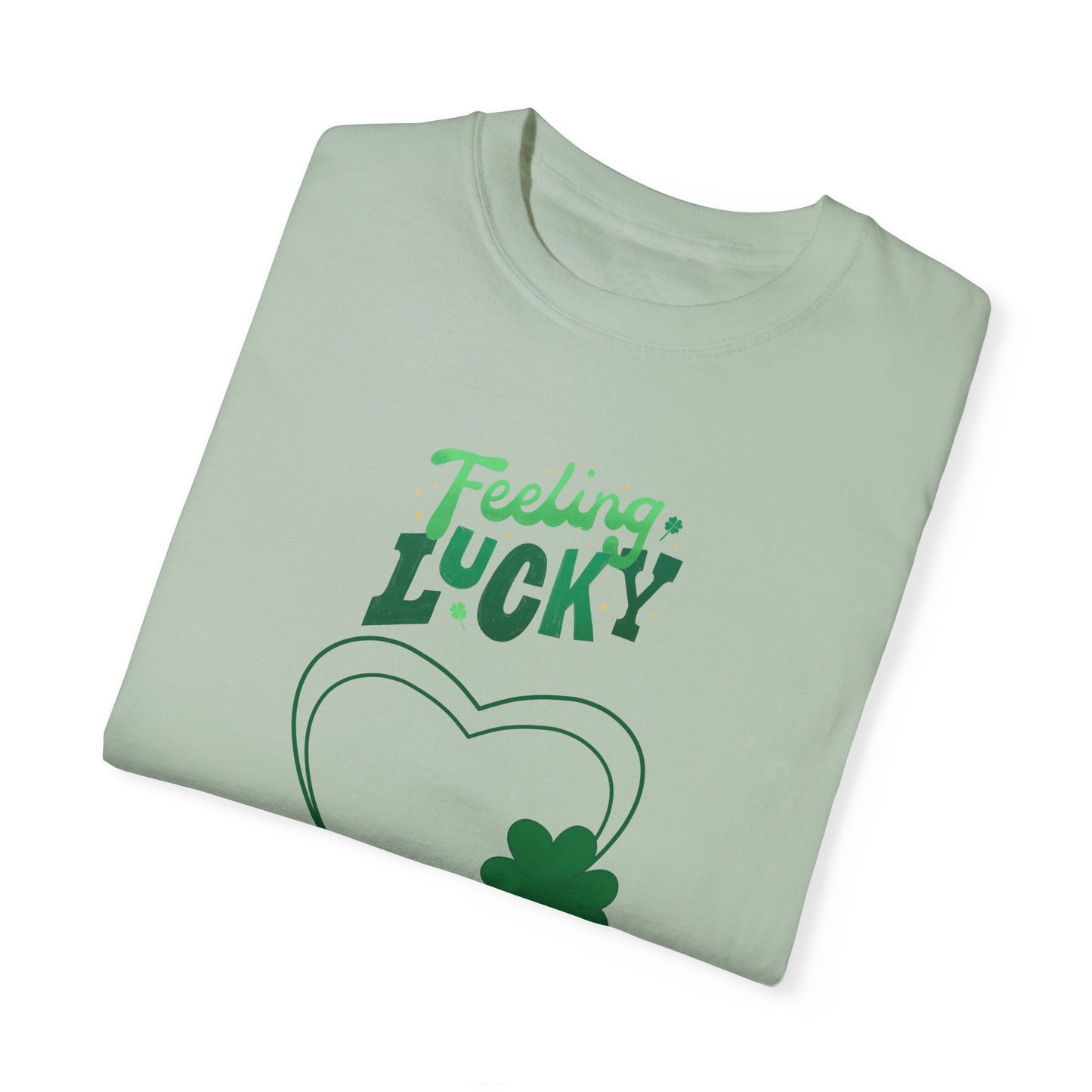 St. Patrick's Day T-Shirt Unisex Comfort Colors Relaxed Fit Garment-Dyed Tee 4 Leaf Clover Shirt Irish Themed Gift