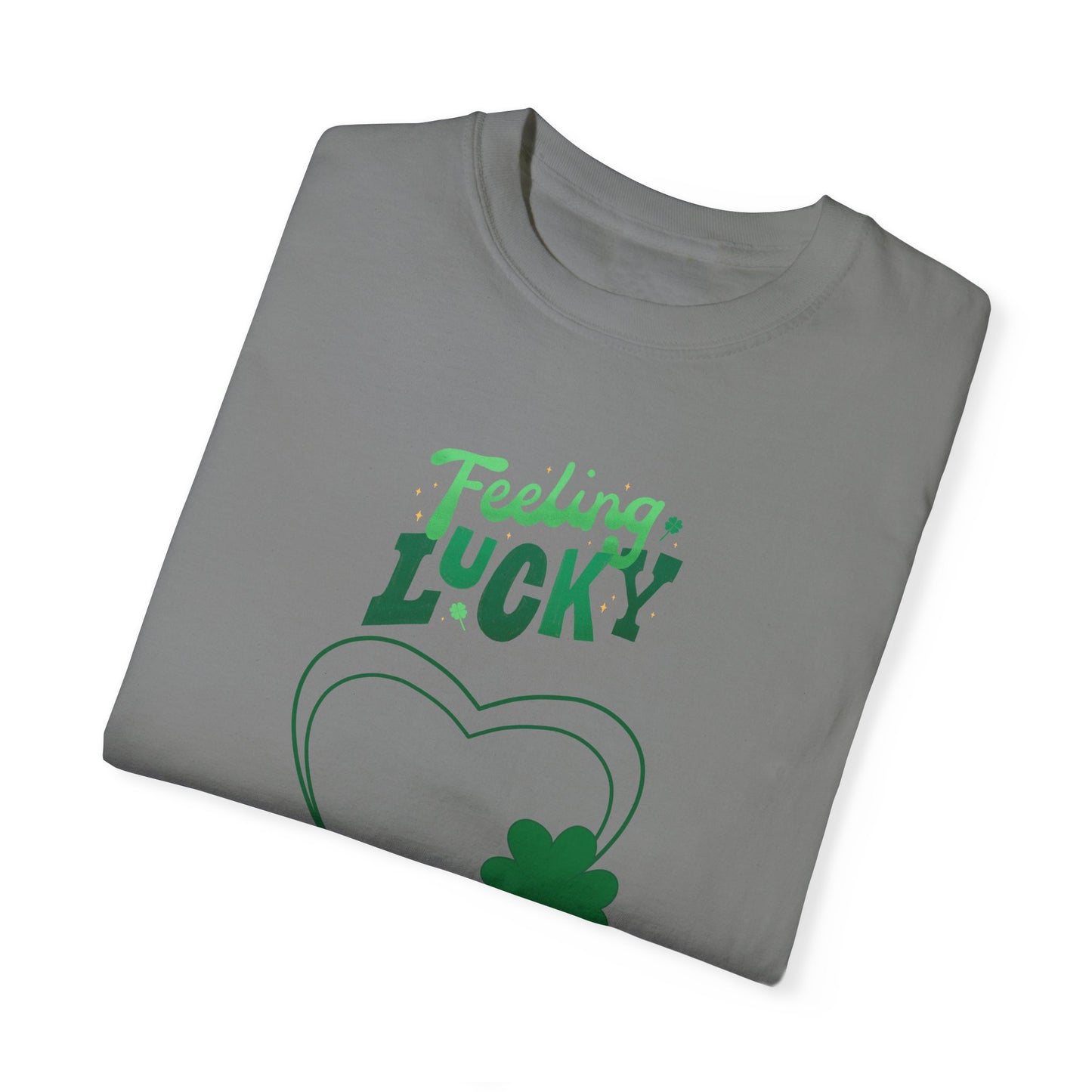 St. Patrick's Day T-Shirt Unisex Comfort Colors Relaxed Fit Garment-Dyed Tee 4 Leaf Clover Shirt Irish Themed Gift
