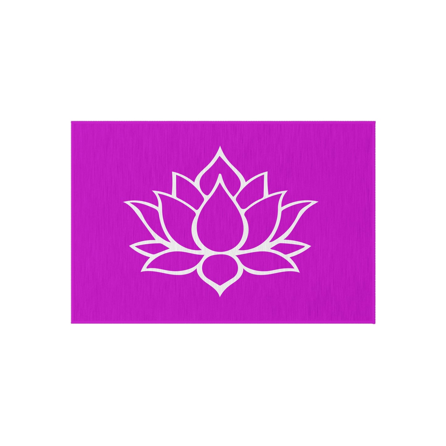 Zen Chenille Outdoor Rug with No-Skid Backing Cozy Outdoor Carpet Lotus Blossom Patio Decor Gazebo Rug Pool Area Decor Outdoor Kitchen Rug