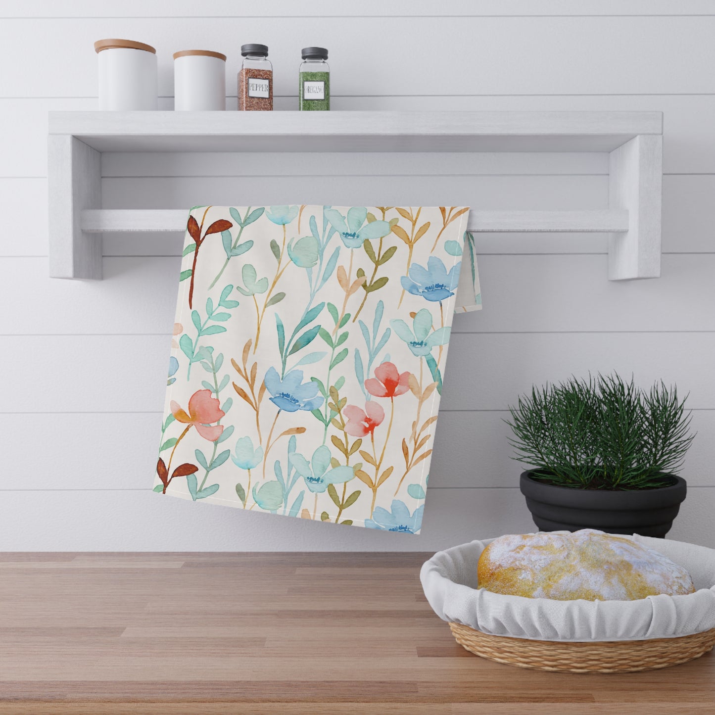 Kitchen Tea Towel Pastel Dish Towel Durable Hand Towel Gift for Her Whimsical Home Decor Decorative Kitchen Cotton Twill