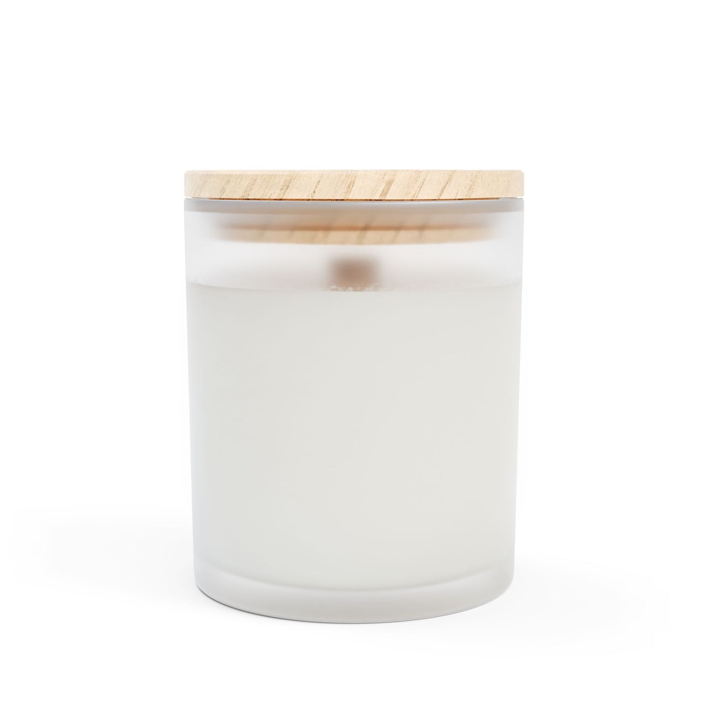 Artisanal Coconut Soy Frosted Glass Candle with Wooden Wick and Raw Maple Lid 11 oz Hand Poured Funny Parents Candle 50 hrs burn time
