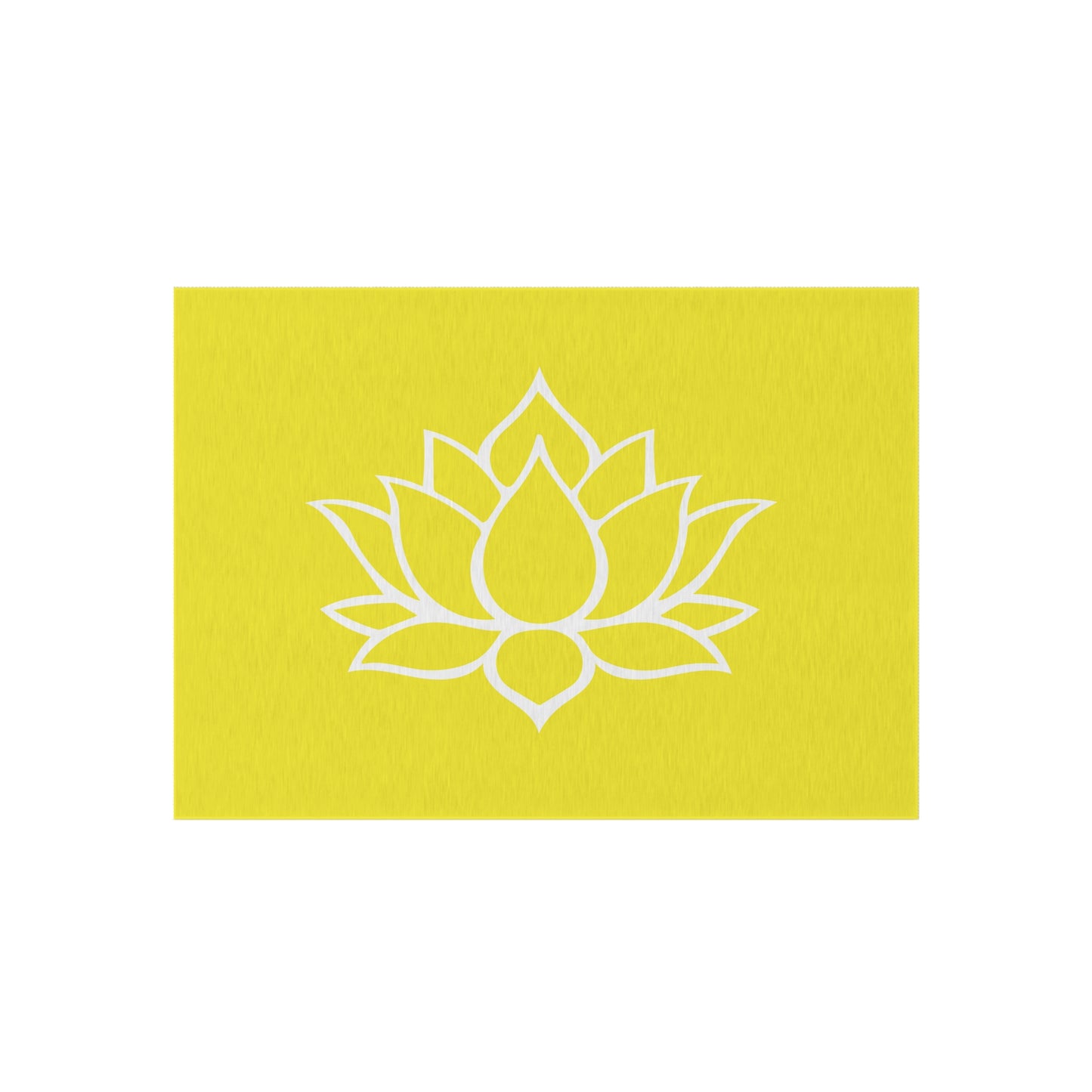 Zen Chenille Outdoor Rug with No-Skid Backing Cozy Lotus Blossom Outdoor Carpet Patio Decor Gazebo Rug Pool Area Decor Outdoor Kitchen Rug
