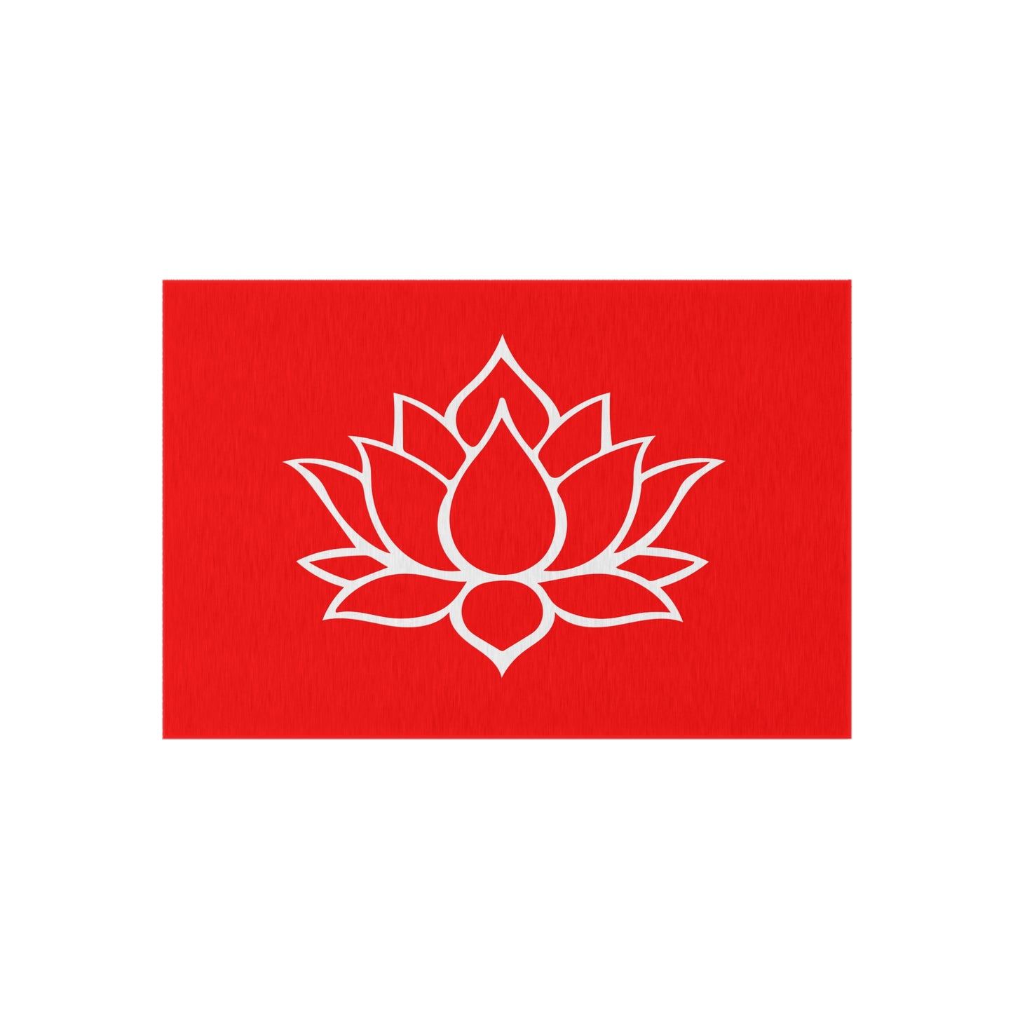 Zen Chenille Outdoor Rug with No-Skid Backing Cozy Outdoor Carpet Lotus Blossom Patio Decor Gazebo Rug Pool Area Decor Outdoor Kitchen Rug