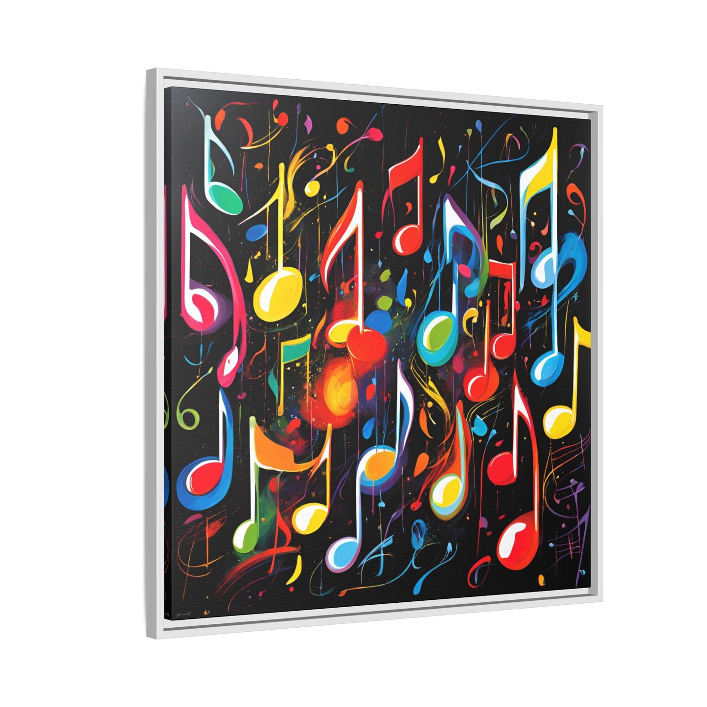 Modern Music-Themed Print Abstract Design Unique Framed Canvas Print Treble Clef Note Wall Art Music Lover Gift Decor 3 frame colors