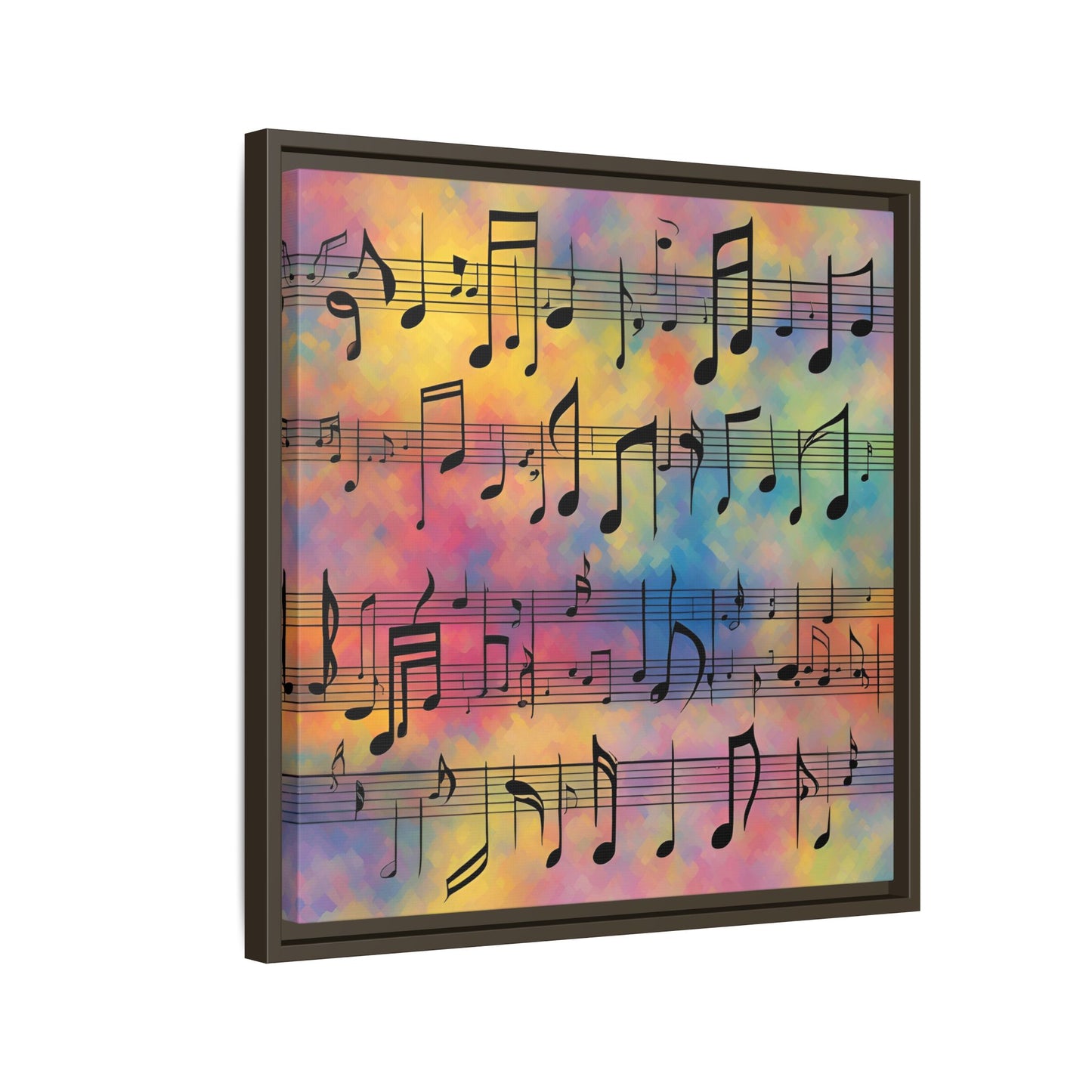 Modern Music-Themed Print Abstract Design Unique Framed Canvas Print Sheet Music Wall Art Music Lover Gift Decor 3 frame colors
