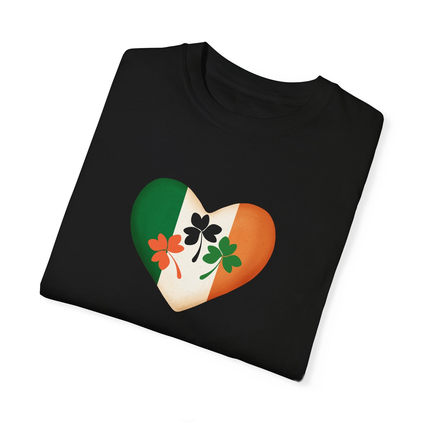 St. Patrick's Day T-Shirt Unisex Comfort Colors Relaxed Fit Garment-Dyed Tee 4 Leaf Clover Shirt Irish Themed Gift