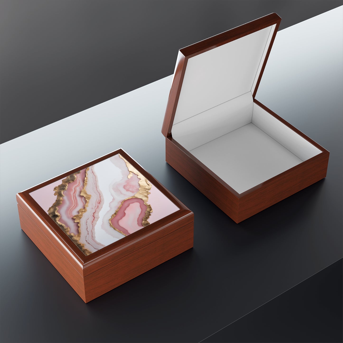 Unique Jewelry Box Trinket Box Bedroom Dresser Decor Vanity Gift Box - 3 colors to choose from