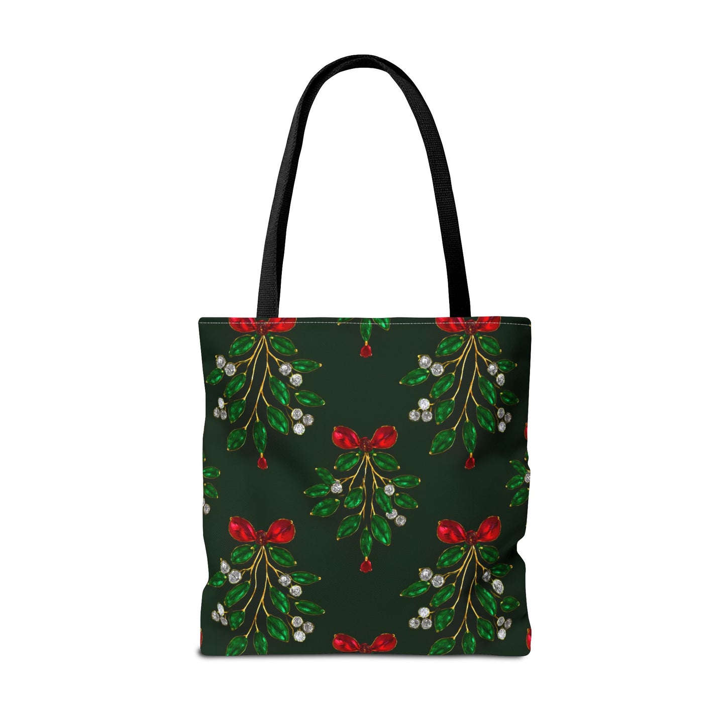 Mistletoe Christmas Tote Bag Holiday Cheer Gift Glam Winter Accessory Reusable Winter Tree Shopping Bag Xmas Joy Gift Unisex Bag for Him Her