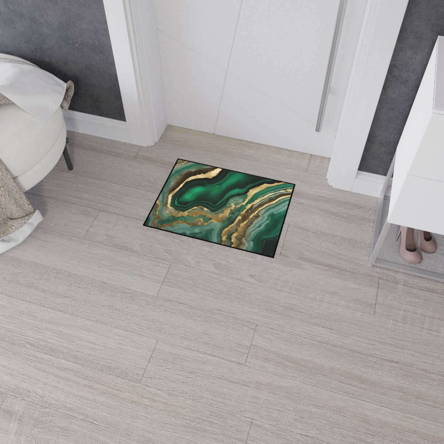 Decorative Heavy Duty Non-Slip Floor Mat Stylish Design Perfect for Entryway Kitchen Décor Garage Rug Coffee Bar Bathroom Floor Door Mat