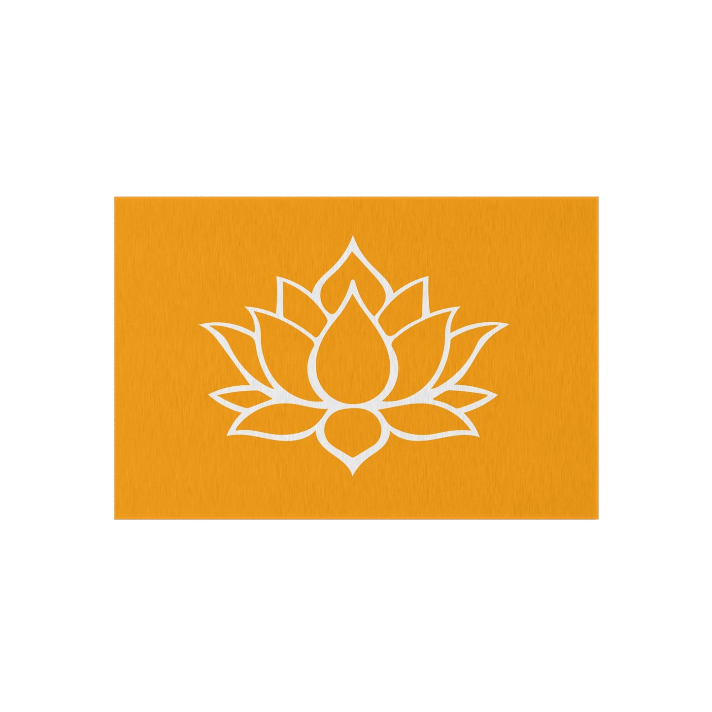 Zen Chenille Outdoor Rug with No-Skid Backing Cozy Outdoor Carpet Lotus Blossom Patio Decor Gazebo Rug Pool Area Decor Outdoor Kitchen Rug