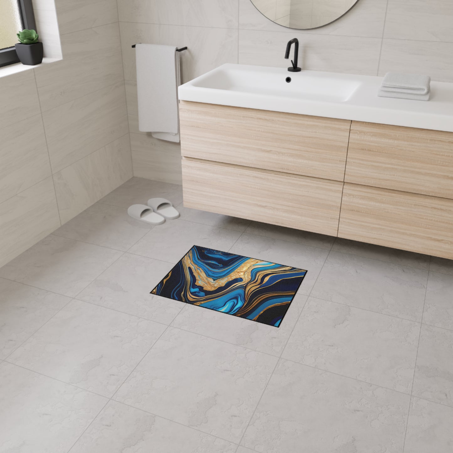 Decorative Heavy Duty Non-Slip Floor Mat Stylish Design Perfect for Entryway Kitchen Décor Garage Rug Coffee Bar Bathroom Floor Door Mat