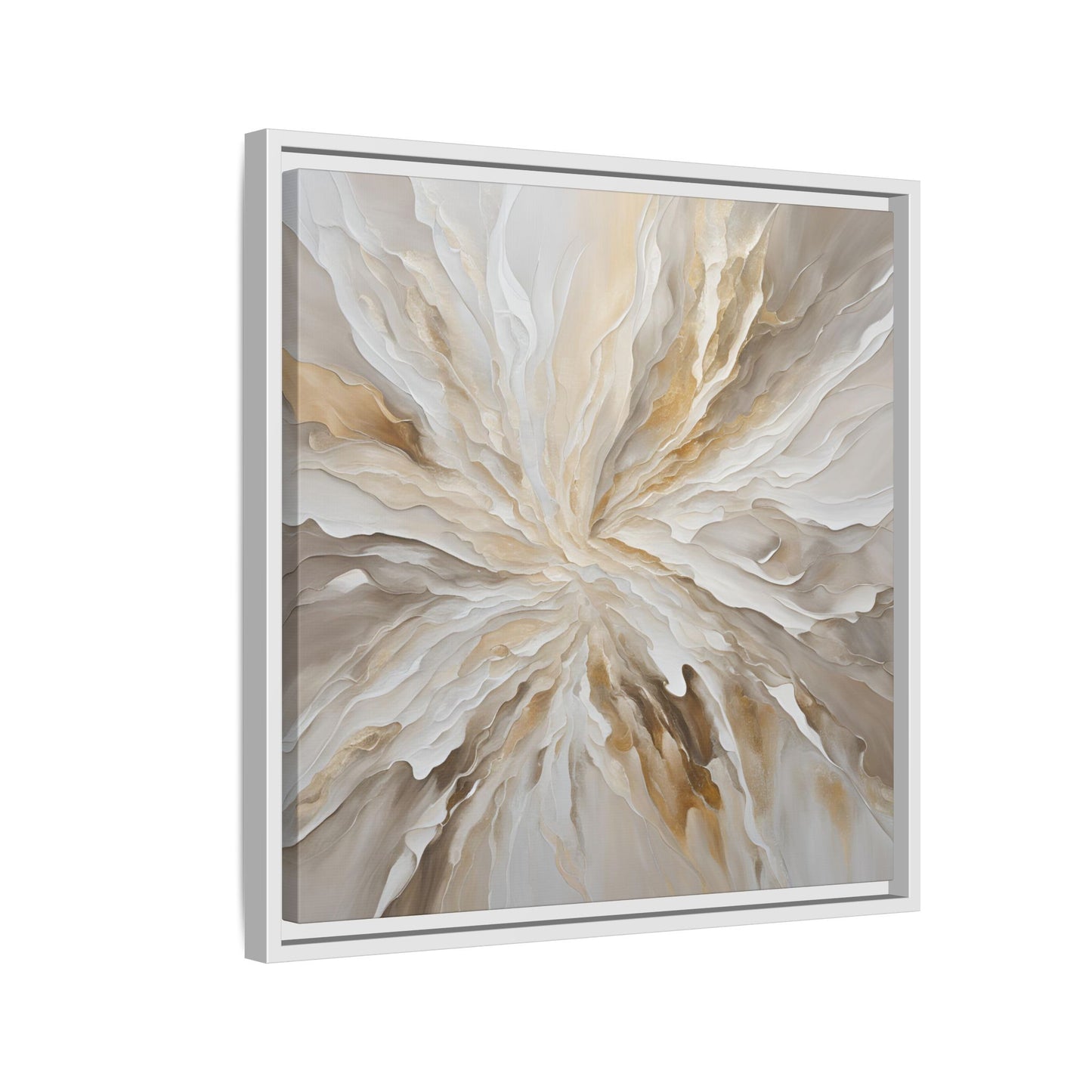 Modern Abstract Floral Design Unique Framed Canvas Wall Art Starburst Gift Nature Lover Gift Garden Lover Gift 3 frame colors