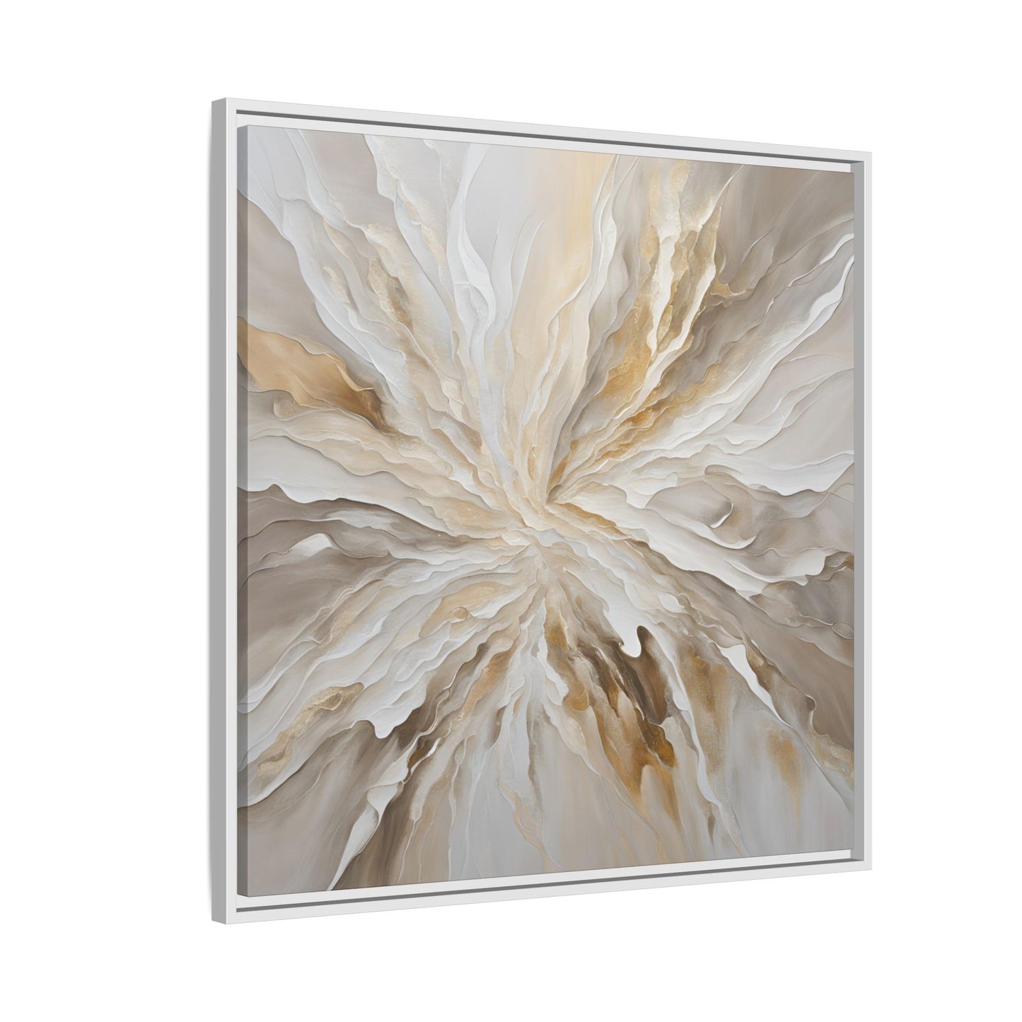 Modern Abstract Floral Design Unique Framed Canvas Wall Art Starburst Gift Nature Lover Gift Garden Lover Gift 3 frame colors
