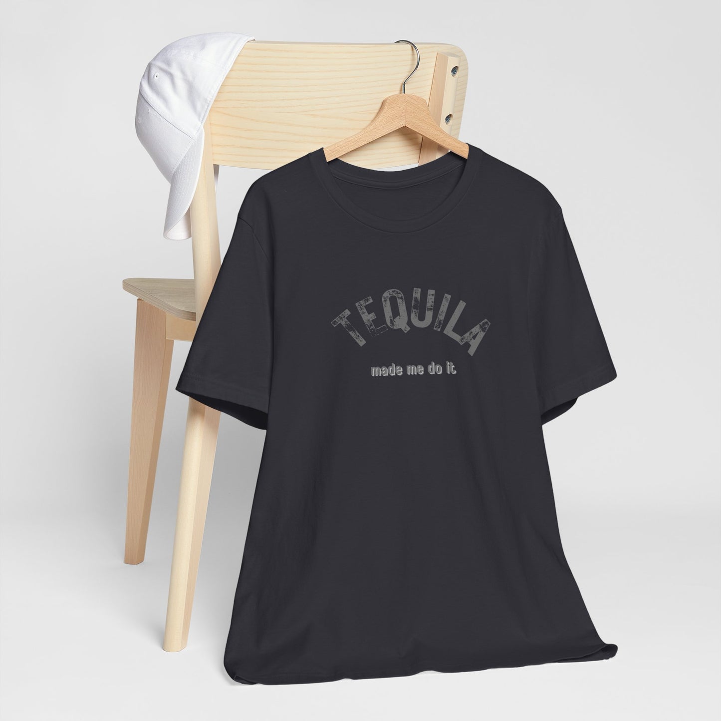 Tequila Made Me Do It T-Shirt | Unisex Funny Foodie Shirt | Alcohol Tee | Bar Humor Happy Hour Shirt