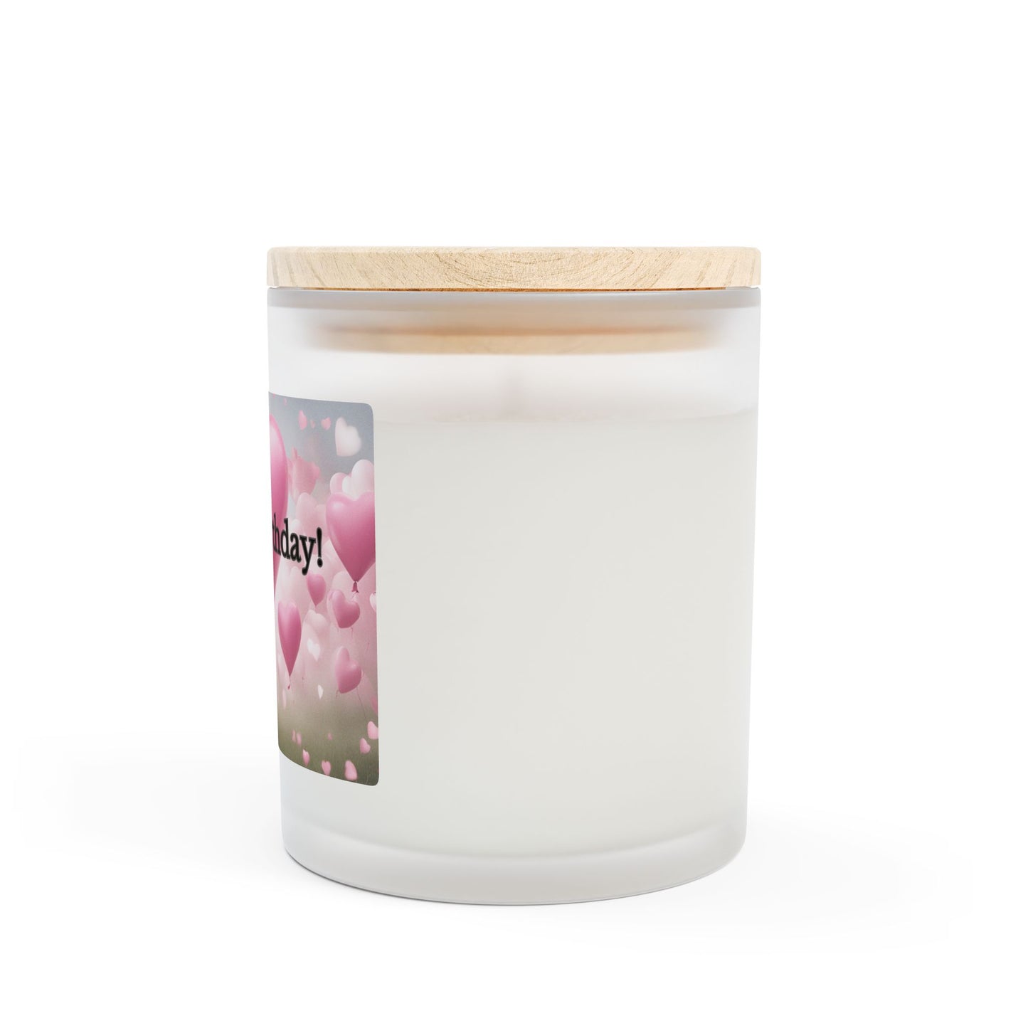 Artisanal Coconut Soy Frosted Glass Candle with Wooden Wick and Raw Maple Lid 11 oz Hand Poured Happy Birthday Candle Marriage Humor