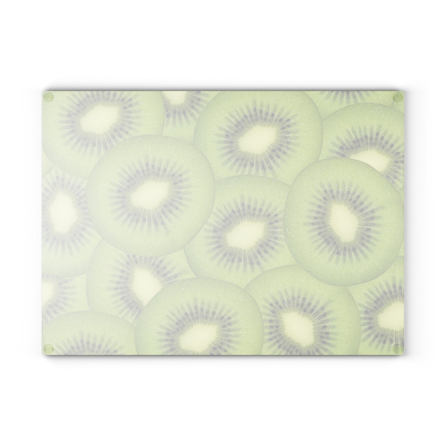 Kitchen Decor Glass Cutting Board Serving Tray with Kiwi Slices Design Cutting Board Gift for Home Cook Fun Citrus Charcuterie Board