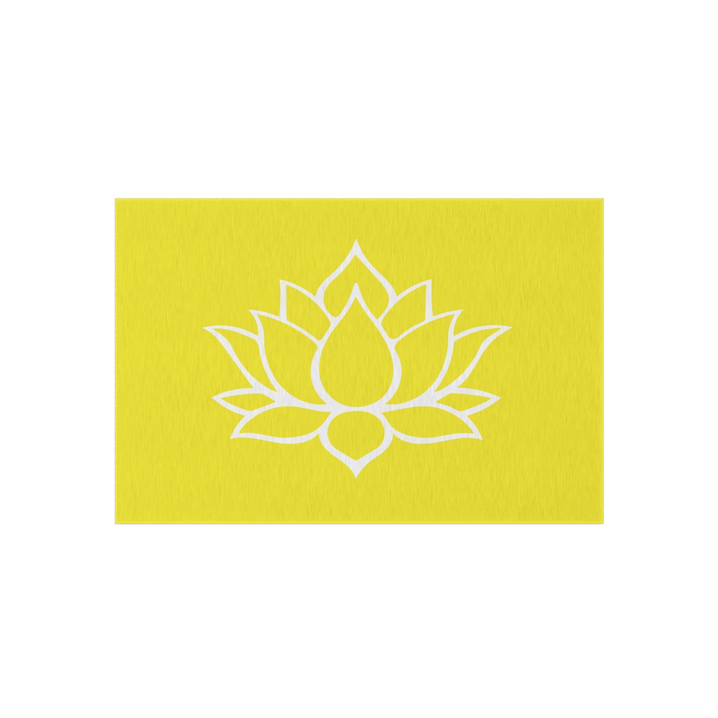 Zen Chenille Outdoor Rug with No-Skid Backing Cozy Lotus Blossom Outdoor Carpet Patio Decor Gazebo Rug Pool Area Decor Outdoor Kitchen Rug