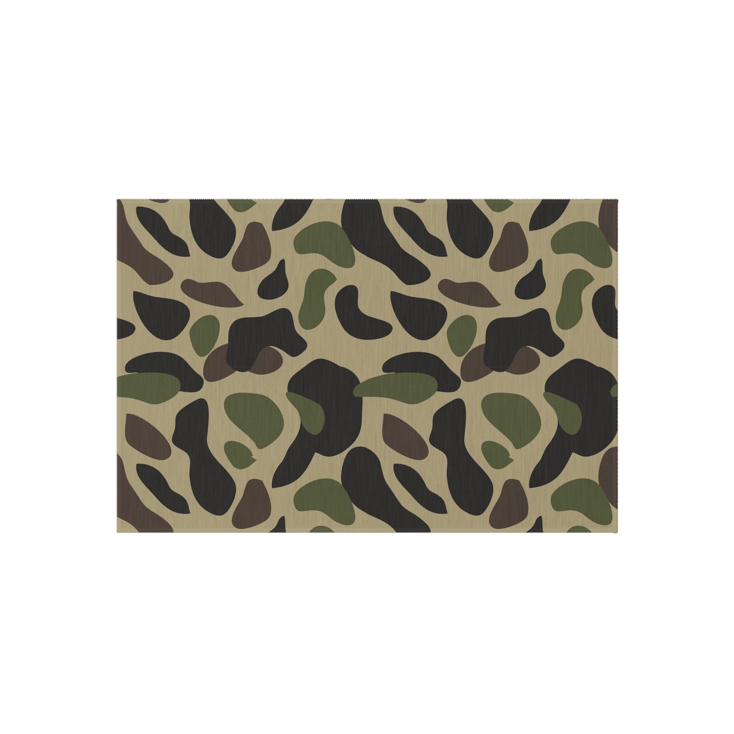 Camo Pattern Chenille Outdoor Rug with No-Skid Backing Cozy Outdoor Carpet Patio Decor Gazebo Rug Pool Area Decor Outdoor Kitchen Carpet