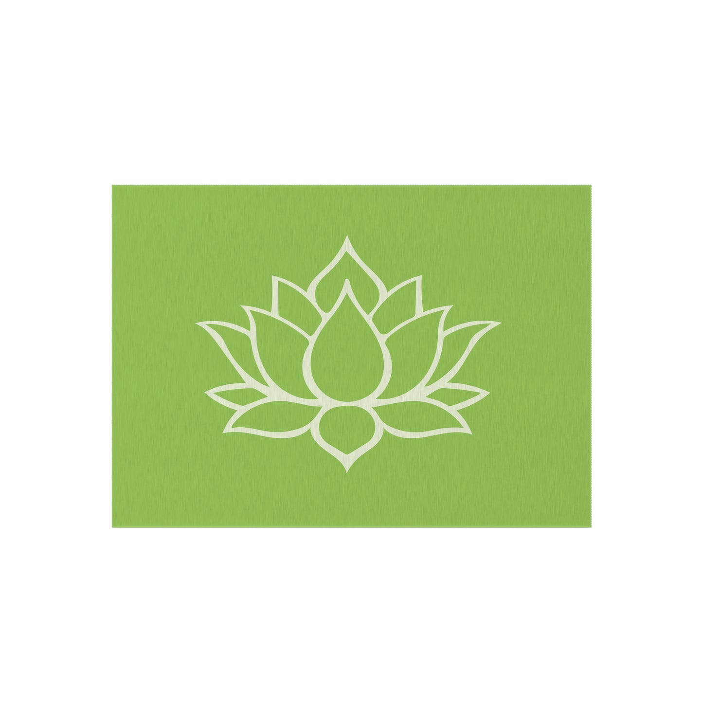 Zen Chenille Outdoor Rug with No-Skid Backing Cozy Outdoor Carpet Lotus Blossom Patio Decor Gazebo Rug Pool Area Floral Outdoor Kitchen Rug