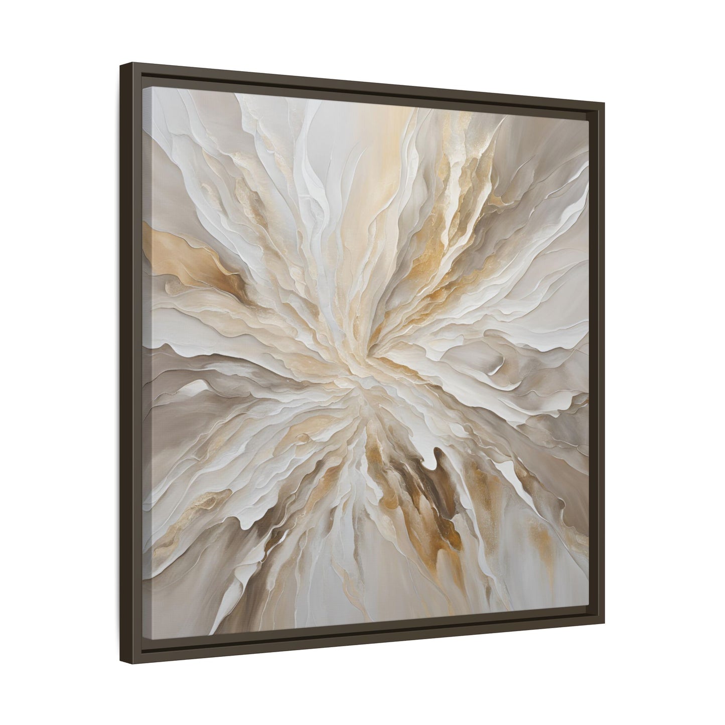 Modern Abstract Floral Design Unique Framed Canvas Wall Art Starburst Gift Nature Lover Gift Garden Lover Gift 3 frame colors