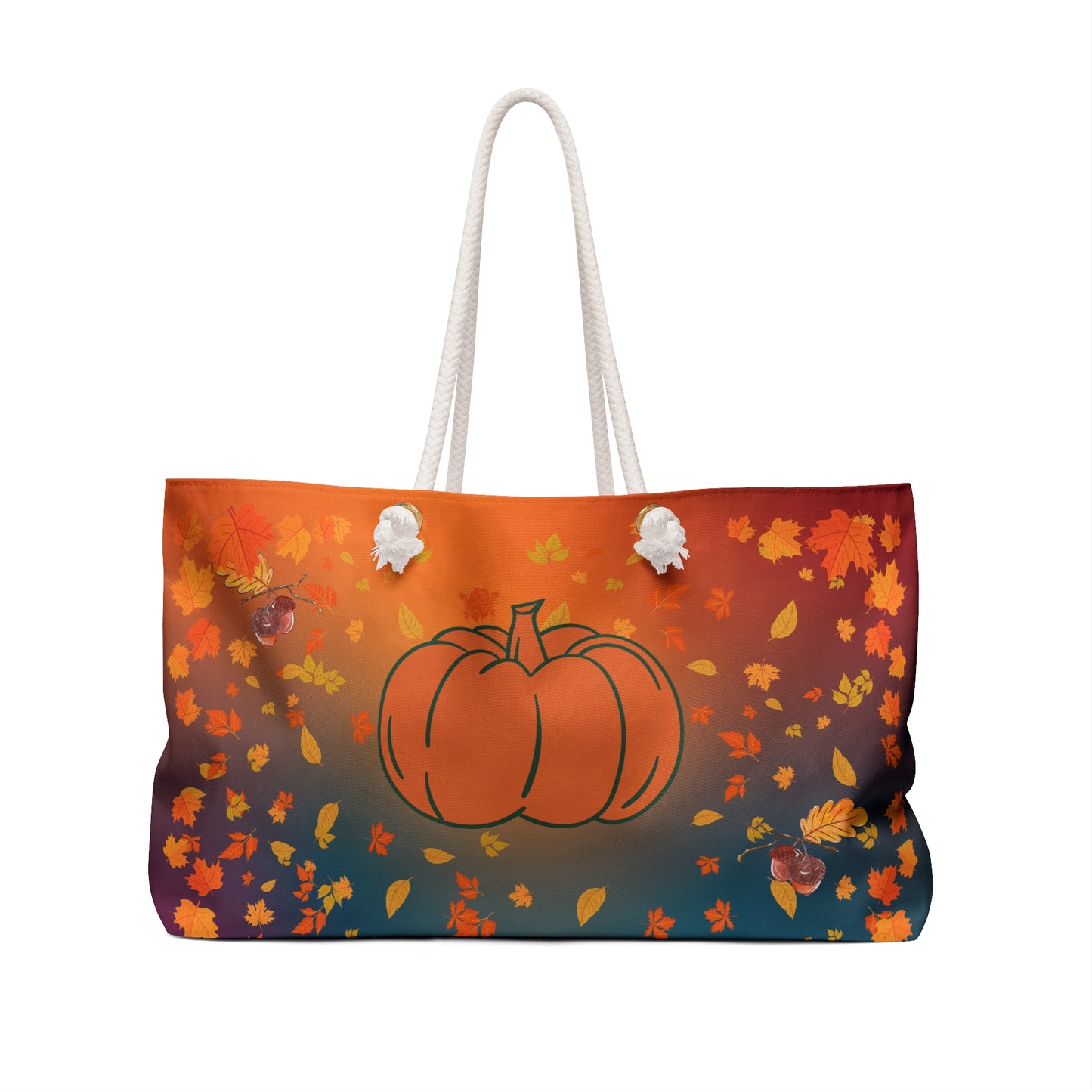 Large Pumpkin Weekender Tote Bag | Beach Bag | Tote Bag | Shopping Bag | Fall | Halloween | Harvest | Autumn |