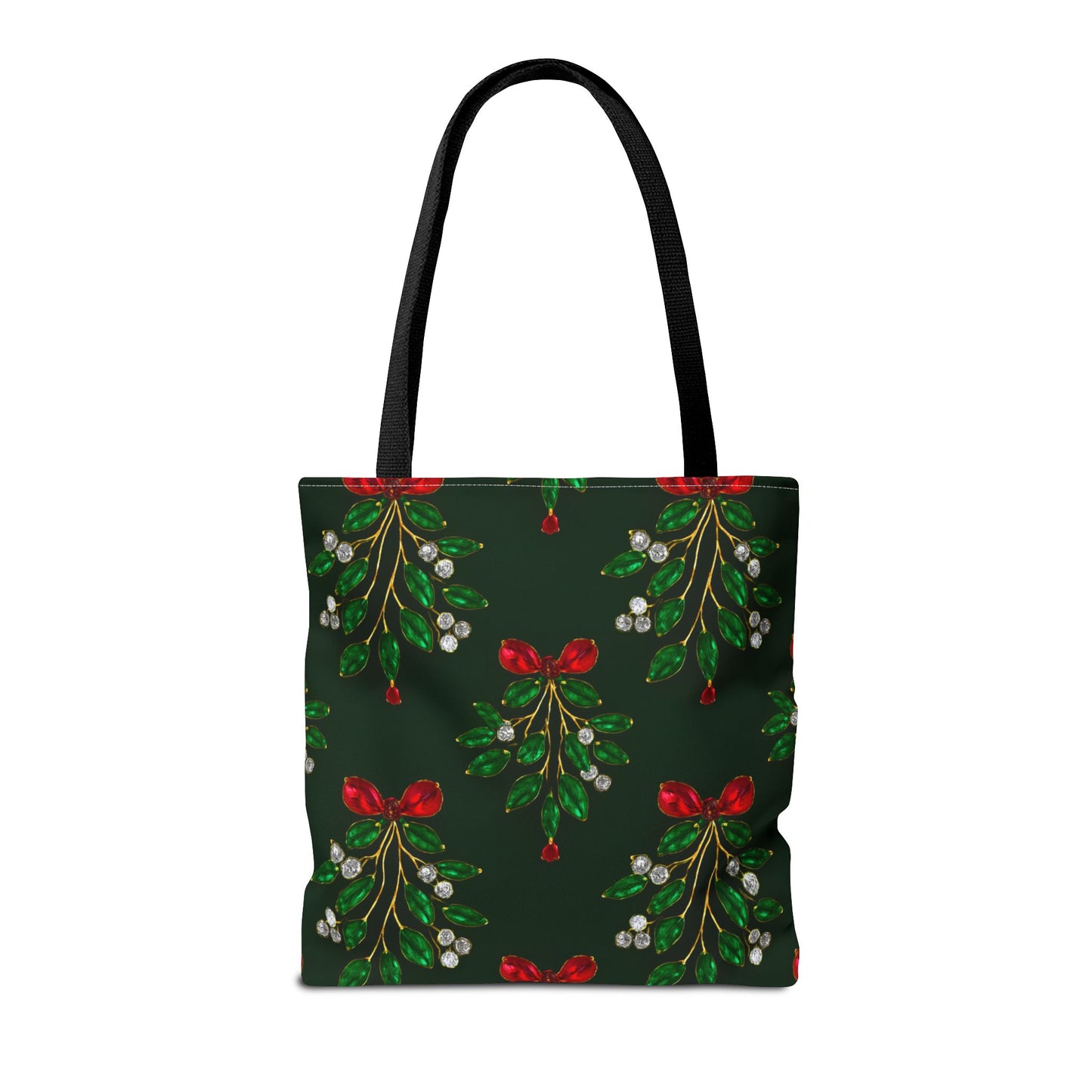 Mistletoe Christmas Tote Bag Holiday Cheer Gift Glam Winter Accessory Reusable Winter Tree Shopping Bag Xmas Joy Gift Unisex Bag for Him Her