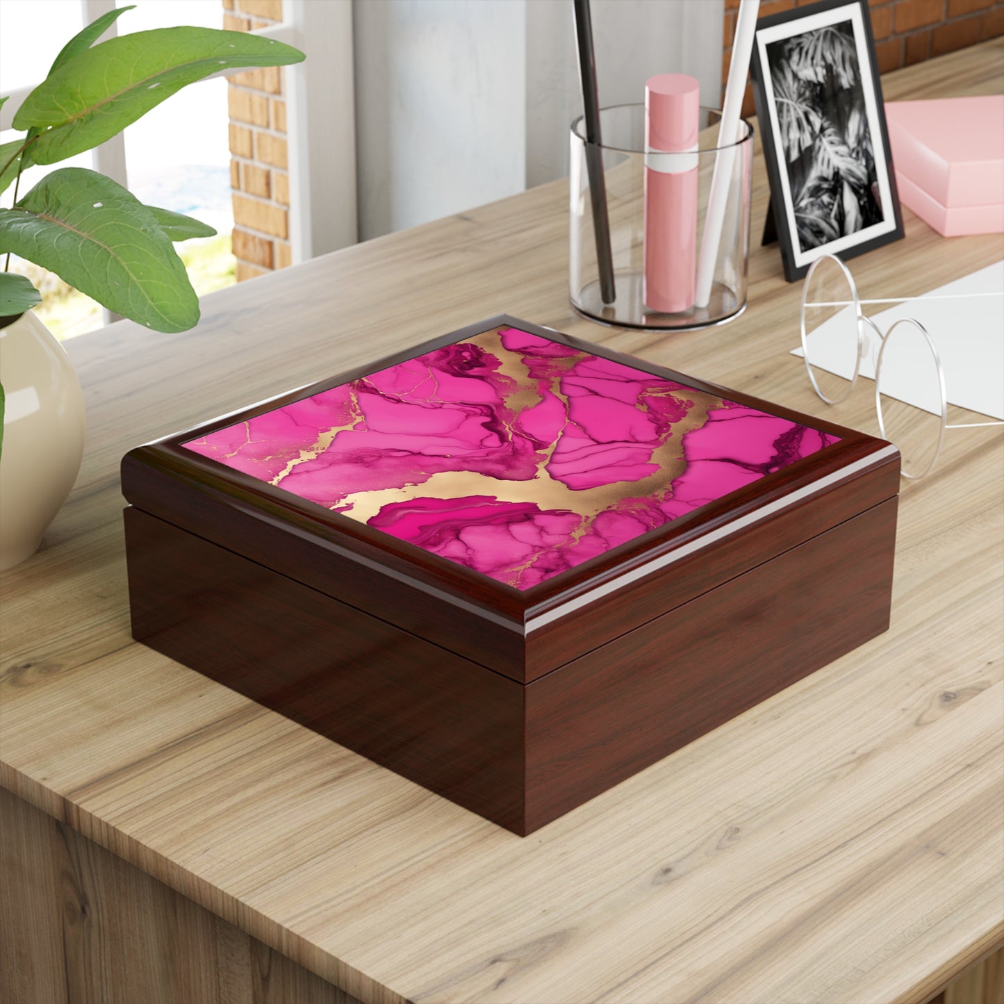 Unique Jewelry Box Trinket Box Bedroom Dresser Decor Vanity Gift Box - 3 colors to choose from
