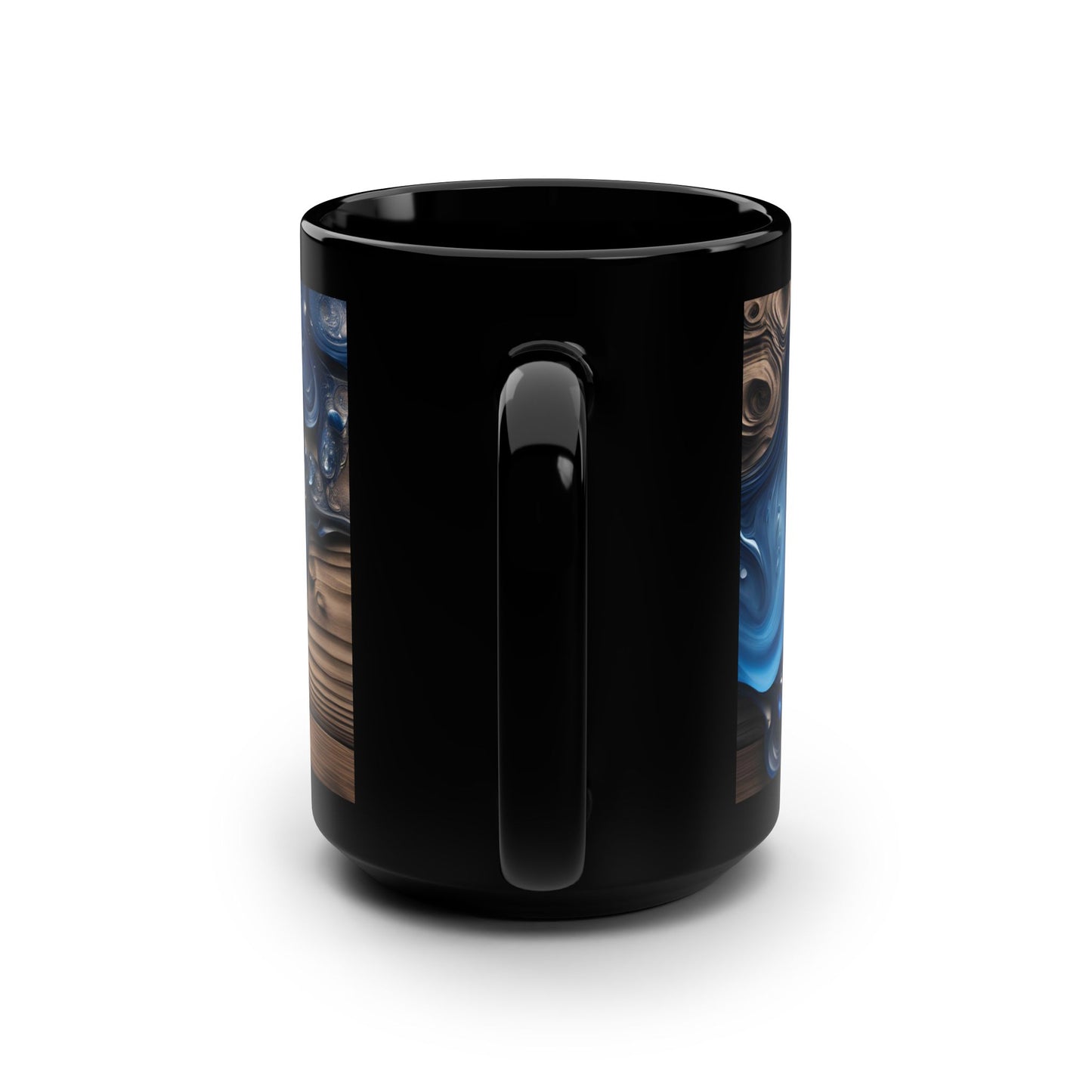 Ceramic Coffee Mug Wood-Inspired Image Nature Lover Ceramic Teacup Gardener Gift Colorful Unique Wave-look 15oz Ceramic Mug