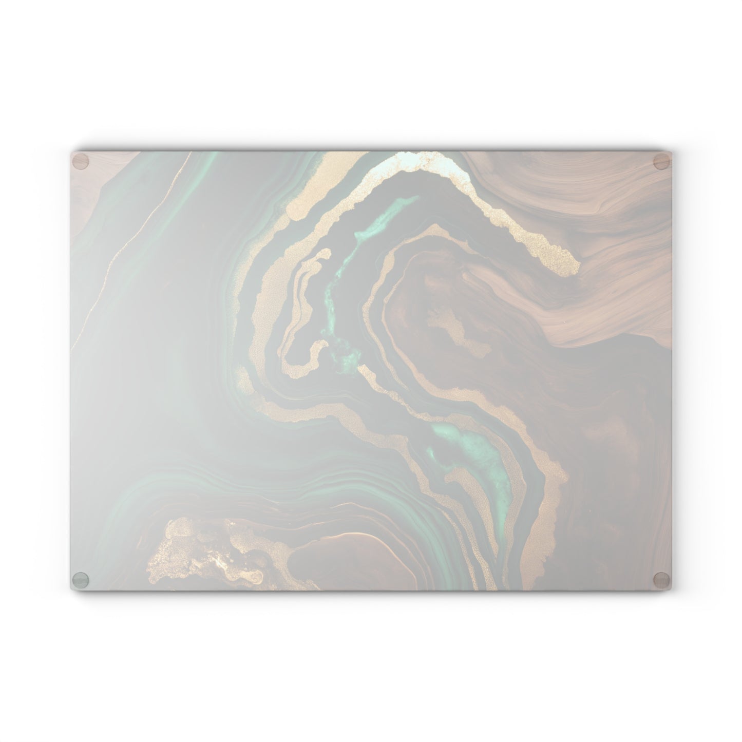 Kitchen Decor Glass Wood-look Image Nature Lover Cutting Board Serving Tray Home Cook Gift Colorful Glass Geode-inspired Charcuterie Board