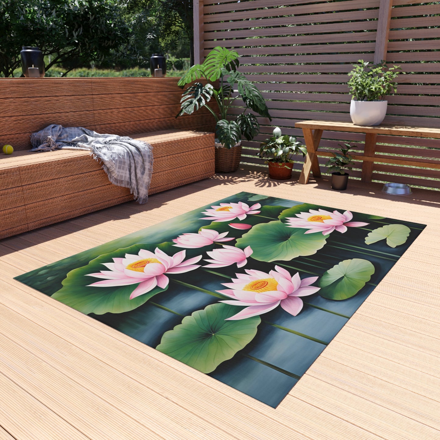 High-Quality Chenille Outdoor Rug with No-Skid Backing Cozy Outdoor Carpet Patio Decor Gazebo Rug Pool Area Decor Outdoor Kitchen Carpet