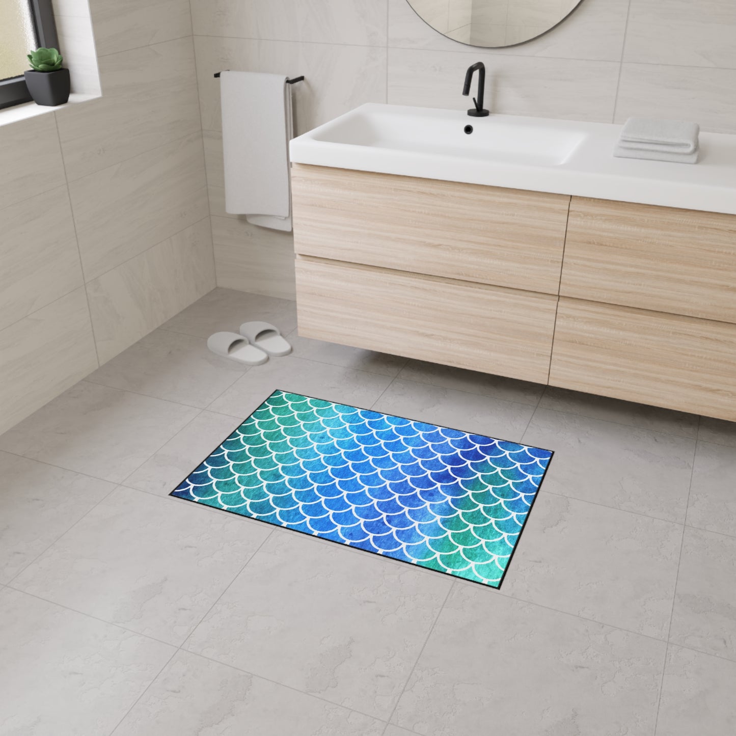 Decorative Heavy Duty Non-Slip Floor Mat Stylish Design Perfect for Entryway Kitchen Décor Beachy Rug Tropical Bathroom Floor Door Mat