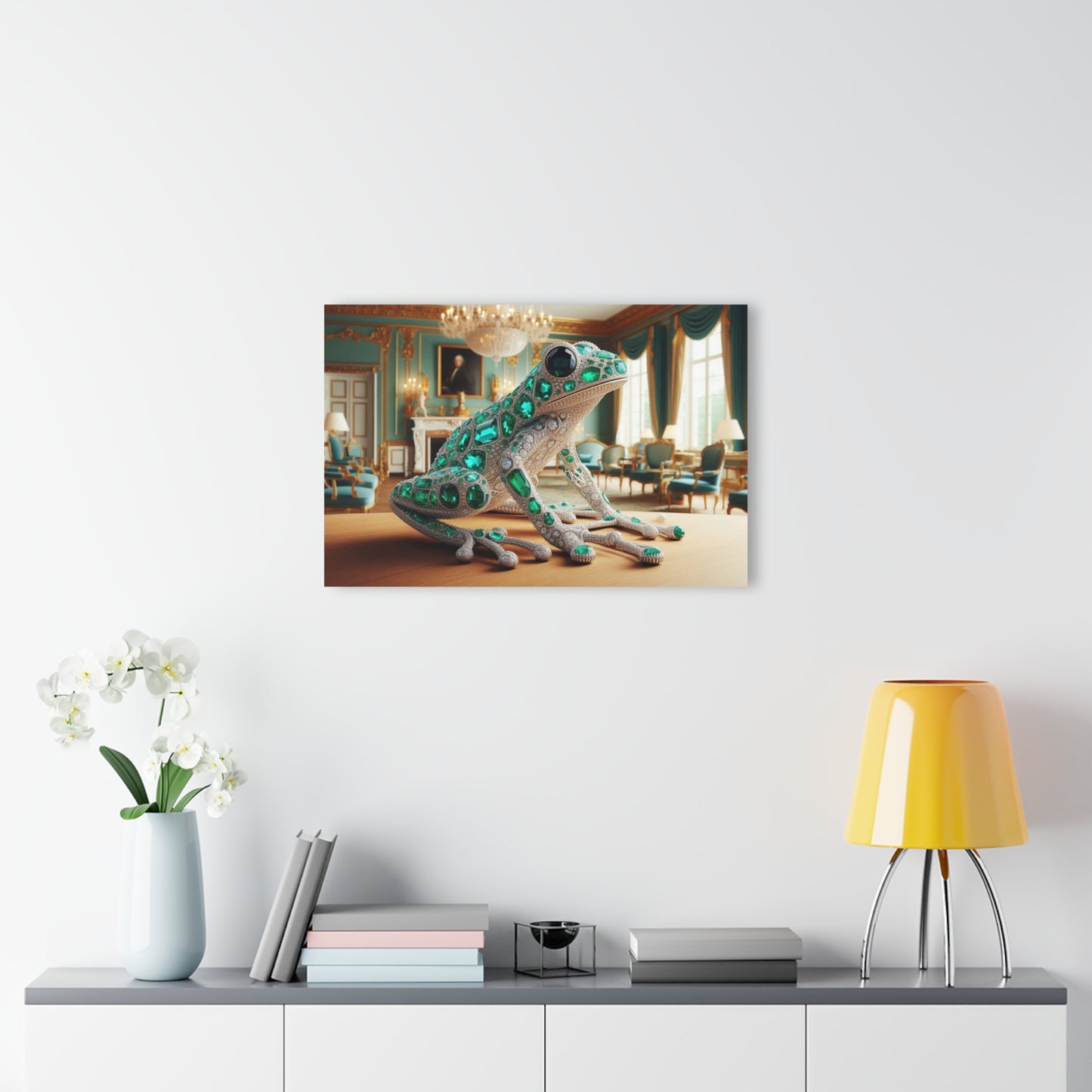 Gemstone Design Tree Frog Acrylic Print with French Cleat Nature Lover Wall Art Animal Lover Gift Artwork Modern Garden Home Decor