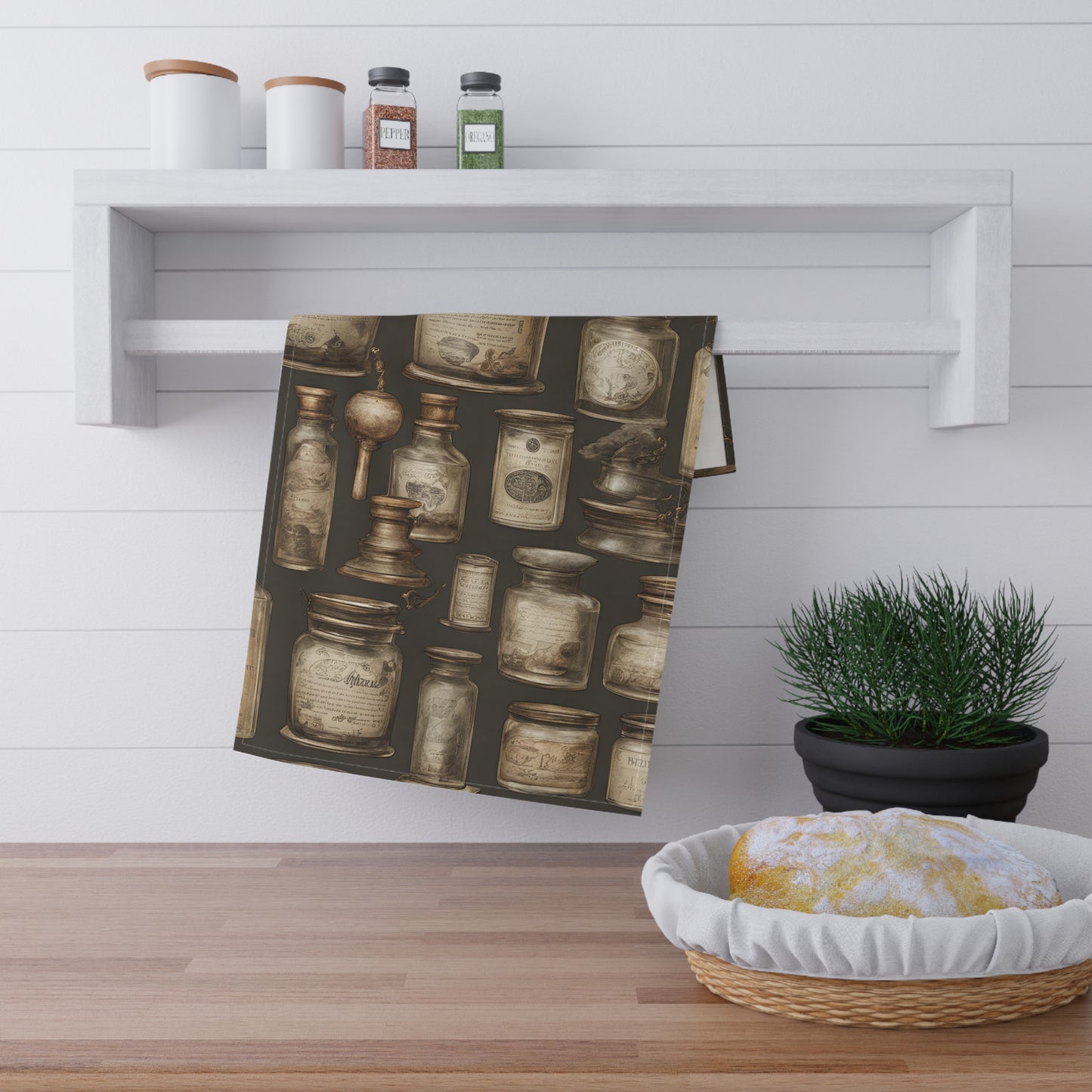 Kitchen Tea Towel Pastel Dish Towel Durable Hand Towel Gift for Her Whimsical Home Decor Decorative Kitchen Cotton Twill