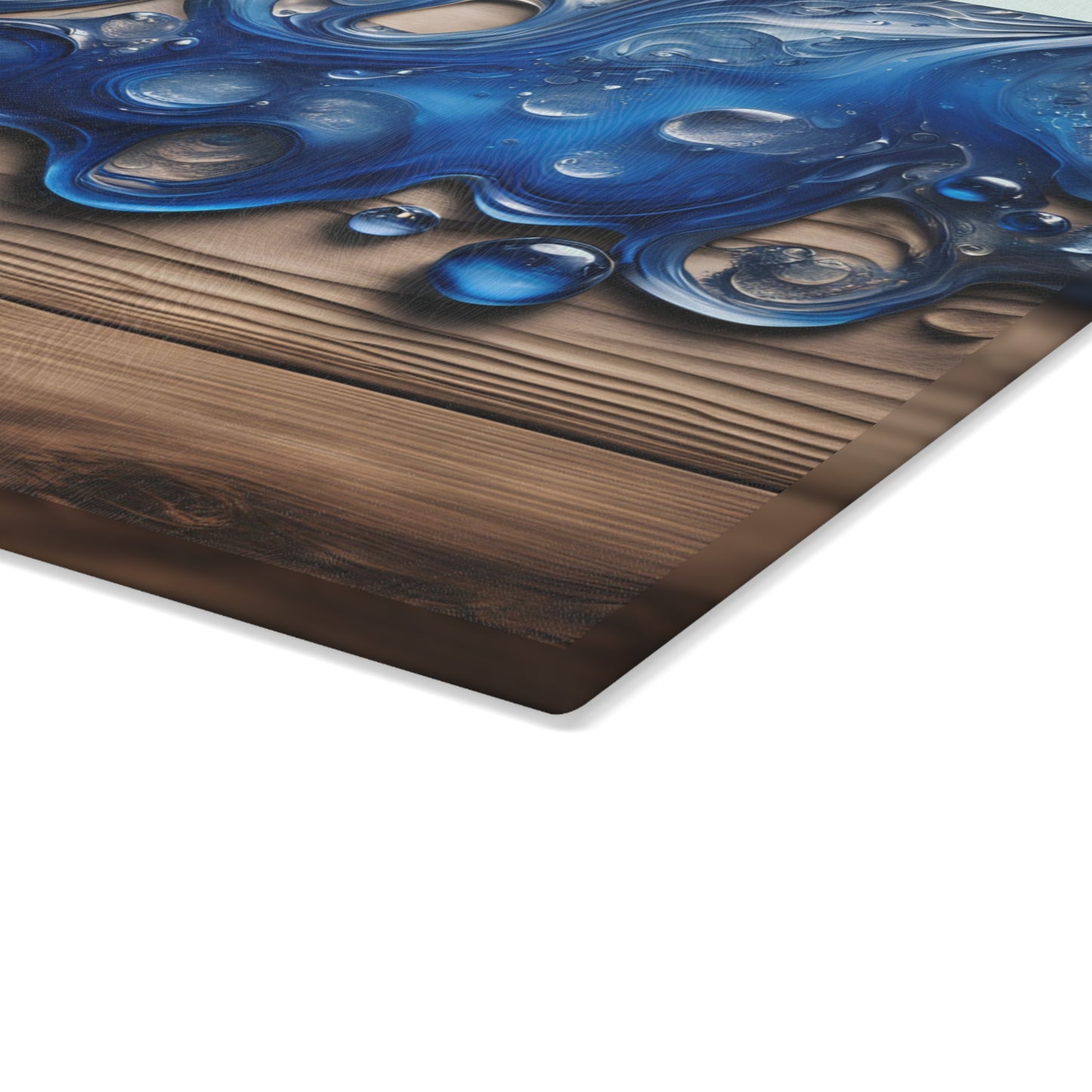 Beachy Kitchen Decor Glass Cutting Board Serving Tray with Wave Design Cutting Board Gift for Home Cook Fun Charcuterie Board