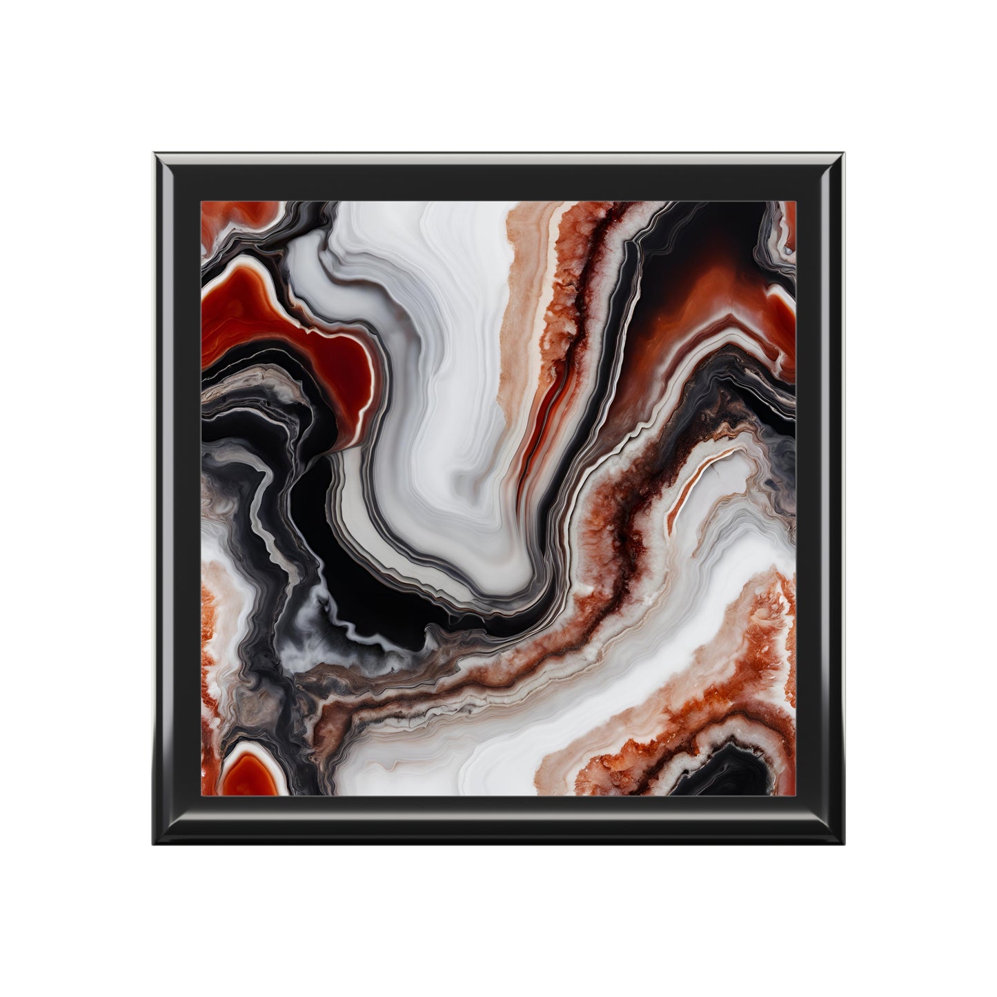 Unique Art Print Design Jewelry Box Trinket Box Bedroom Dresser Decor Vanity Gift Box - 3 colors to choose from