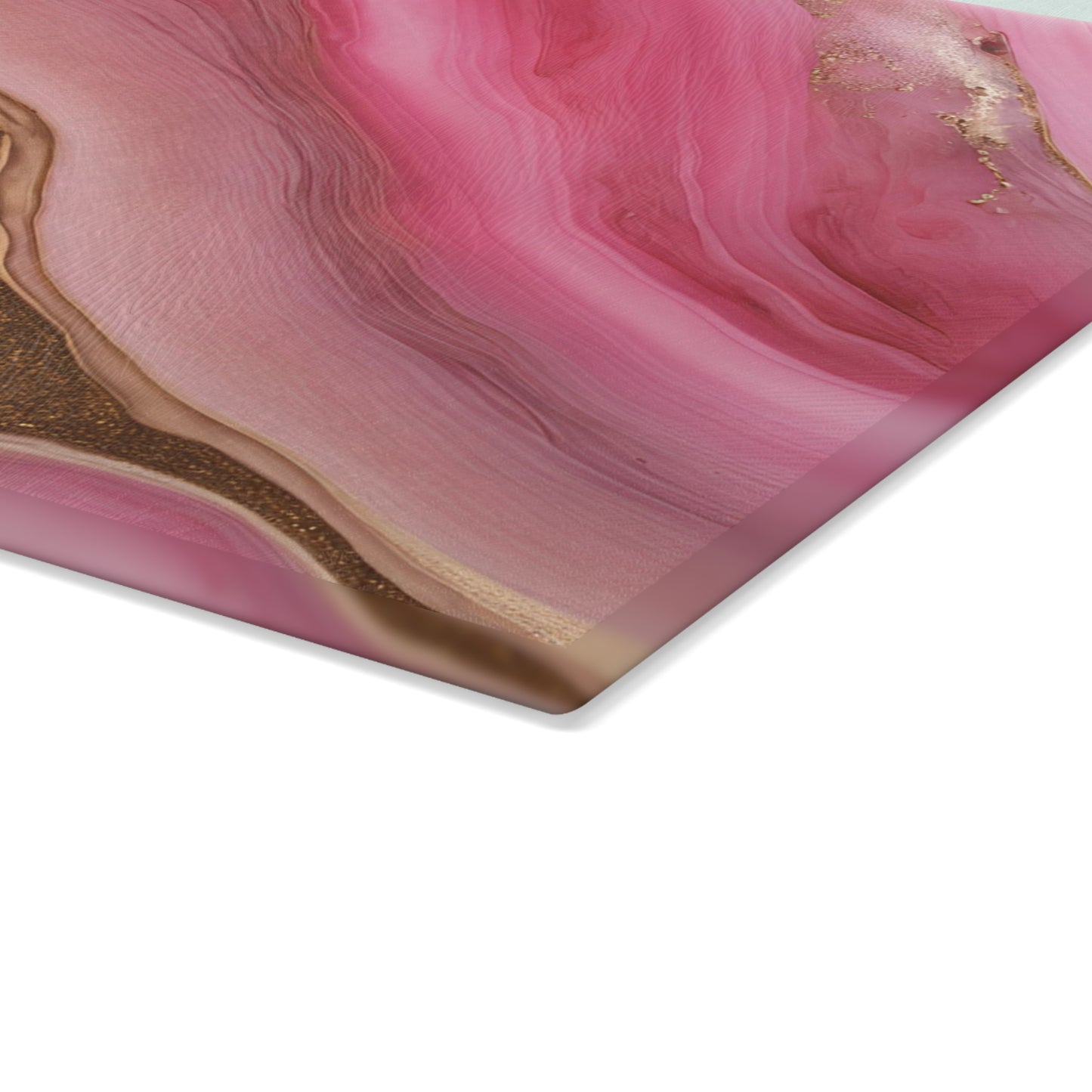 Kitchen Decor Glass Cutting Board Serving Tray with Quartz-look Design Cutting Board Gift for Home Cook Fun Marble-look Charcuterie Board