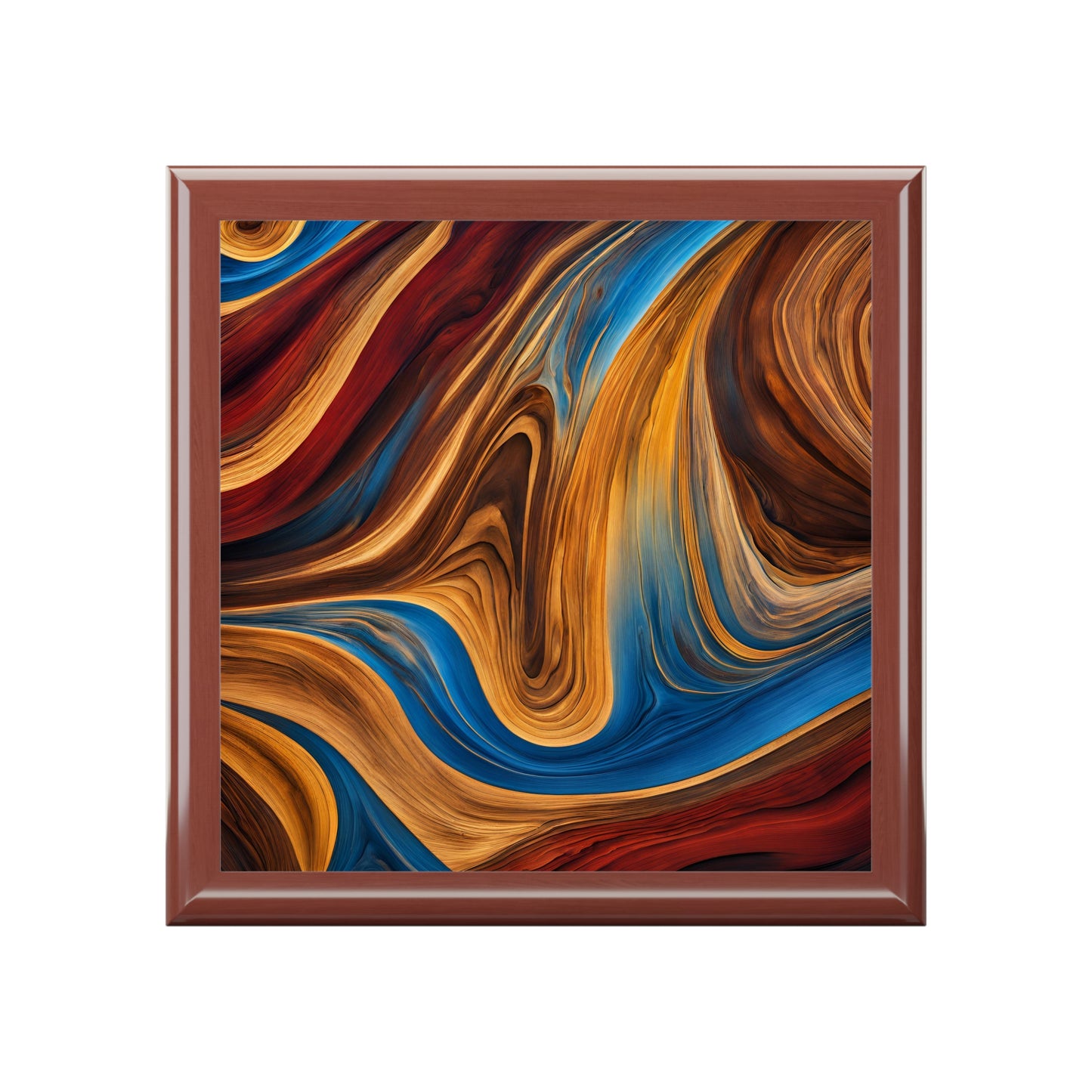 Unique Art Print Design Jewelry Box Trinket Box Bedroom Dresser Decor Vanity Gift Box - 3 colors to choose from