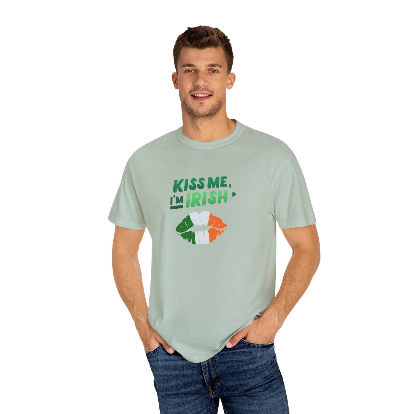 St. Patrick's Day T-Shirt Unisex Comfort Colors Relaxed Fit Garment-Dyed Tee 4 Leaf Clover Shirt Irish Themed Gift