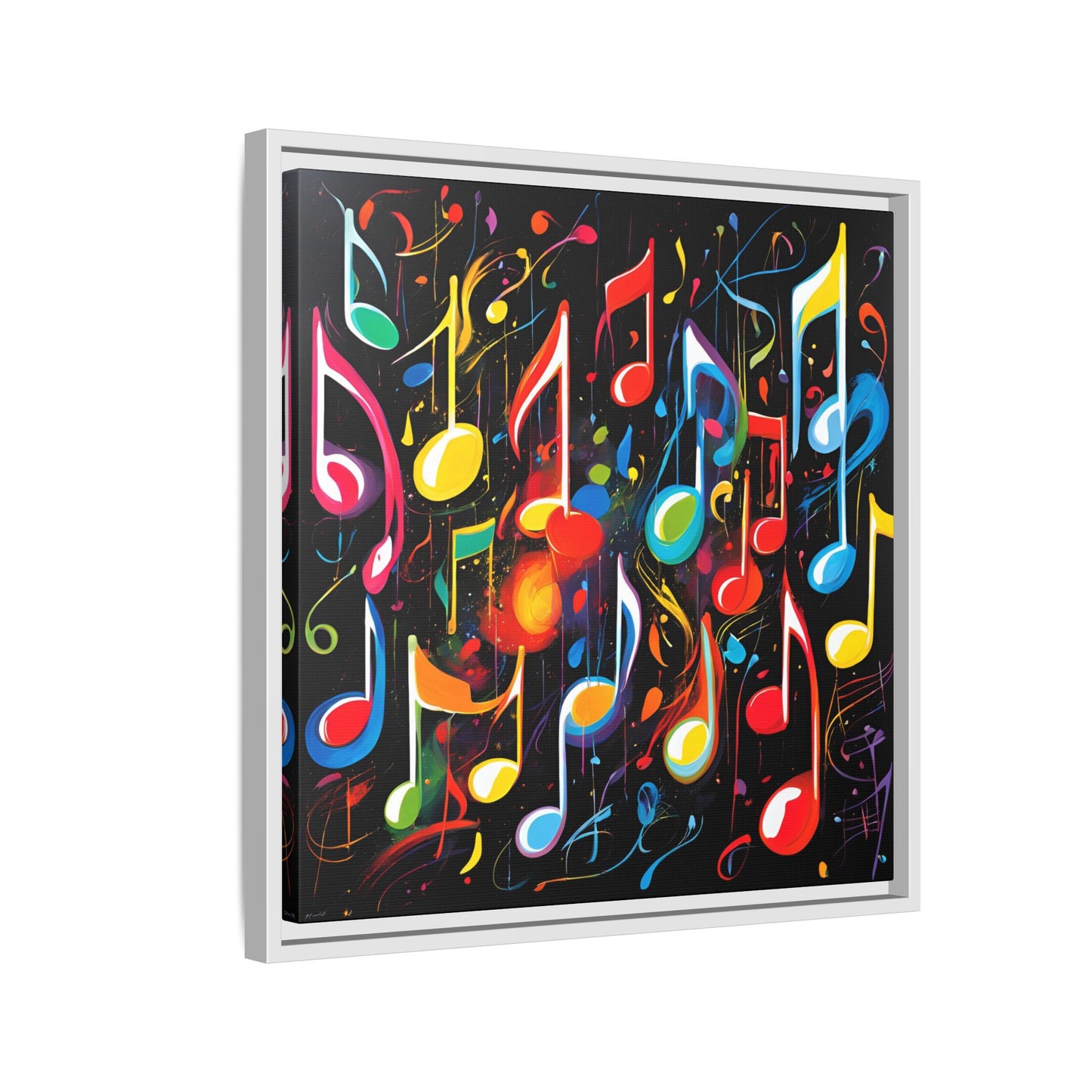 Modern Music-Themed Print Abstract Design Unique Framed Canvas Print Treble Clef Note Wall Art Music Lover Gift Decor 3 frame colors