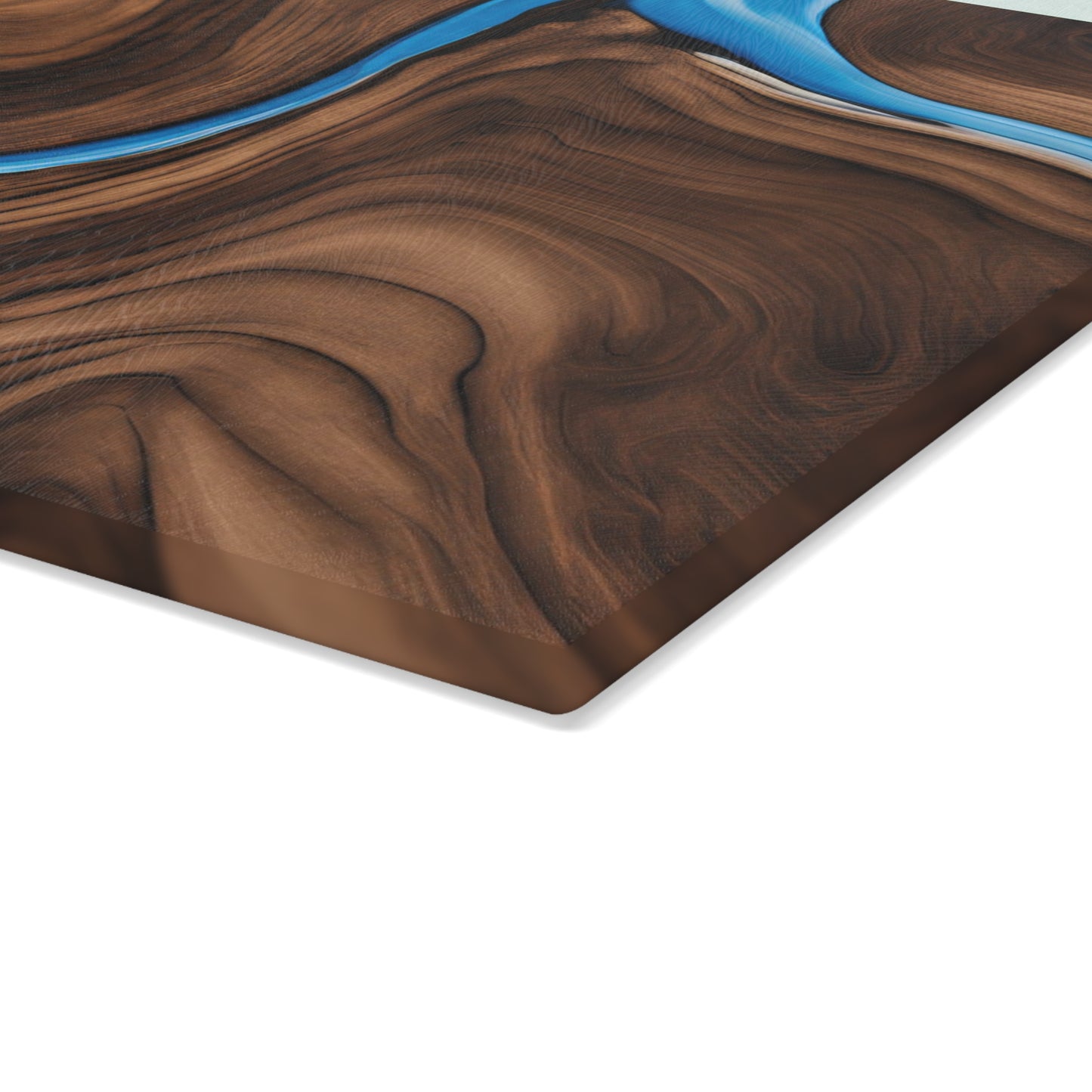 Kitchen Decor Glass Wood-look Image Nature Lover Cutting Board Serving Tray Home Cook Gift Colorful Glass Charcuterie Board