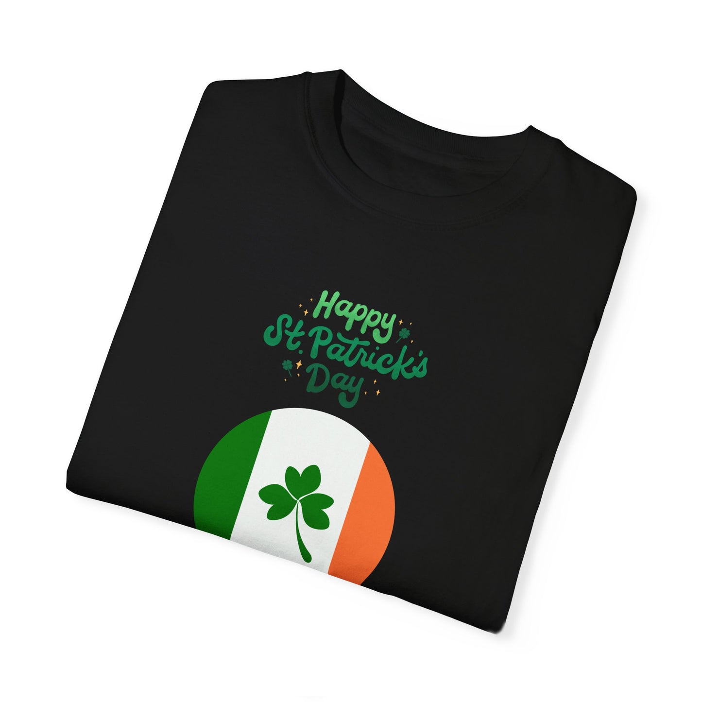 St. Patrick's Day T-Shirt Unisex Comfort Colors Relaxed Fit Garment-Dyed Tee 4 Leaf Clover Shirt Irish Themed Gift