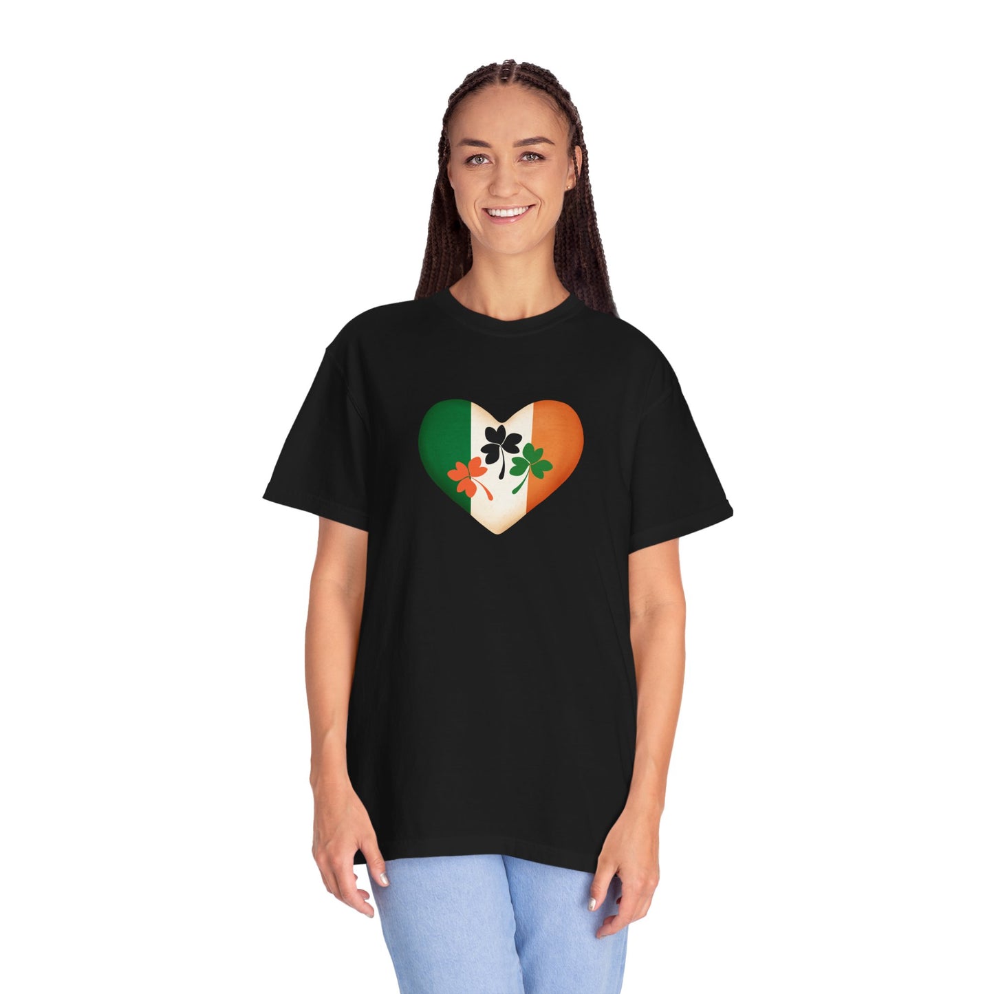 St. Patrick's Day T-Shirt Unisex Comfort Colors Relaxed Fit Garment-Dyed Tee 4 Leaf Clover Shirt Irish Themed Gift