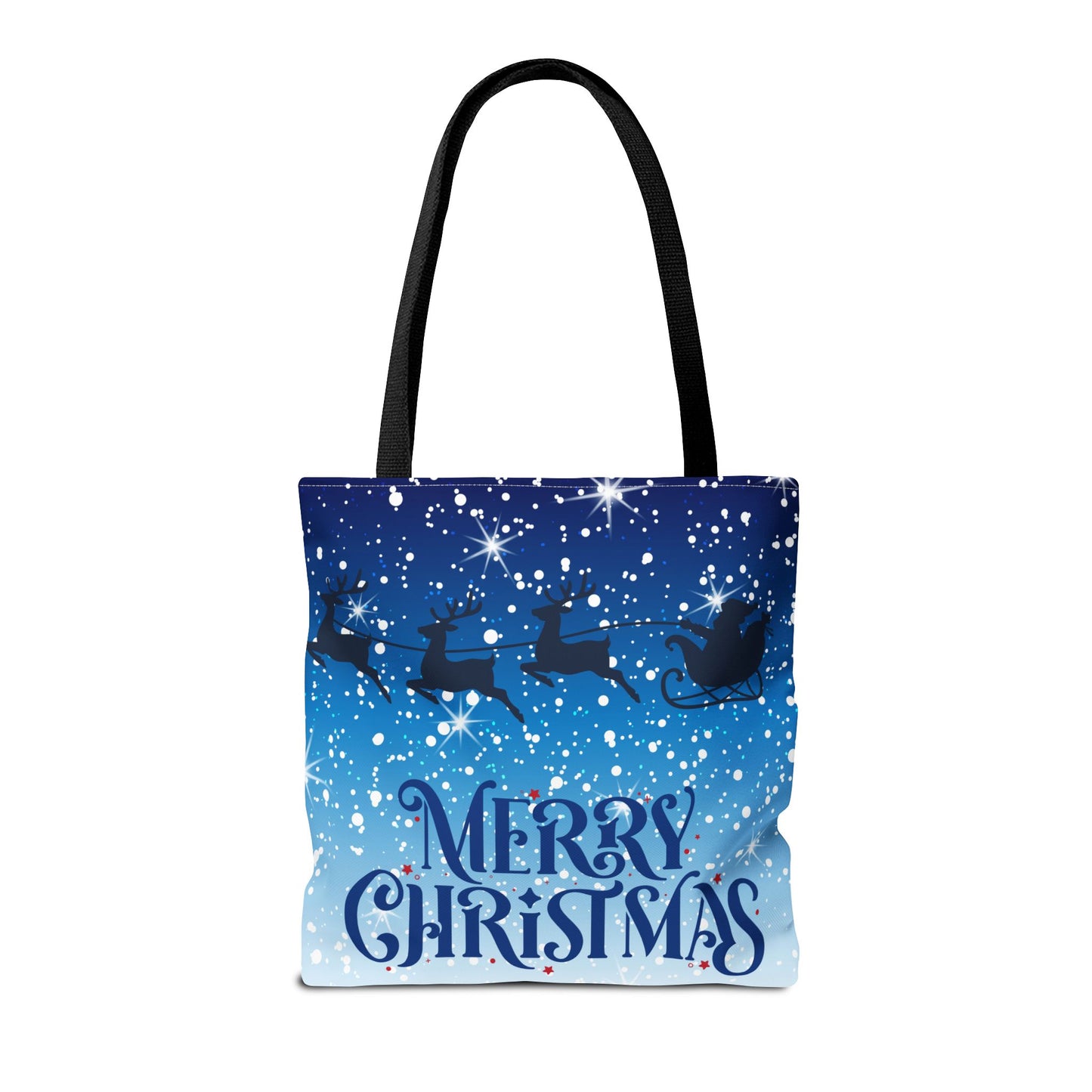 Santa Sleigh Merry Christmas Tote Bag Holiday Cheer Gift Winter Accessory Reusable Winter Shopping Bag Xmas Joy Gift Unisex Bag for Him Her
