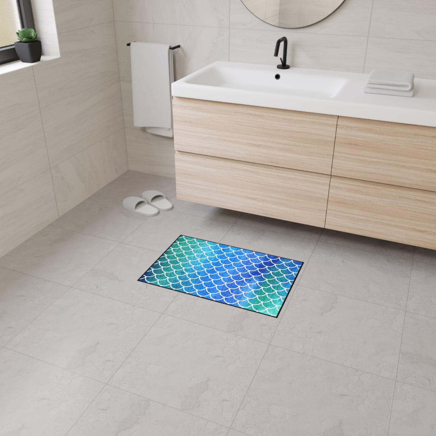 Decorative Heavy Duty Non-Slip Floor Mat Stylish Design Perfect for Entryway Kitchen Décor Beachy Rug Tropical Bathroom Floor Door Mat