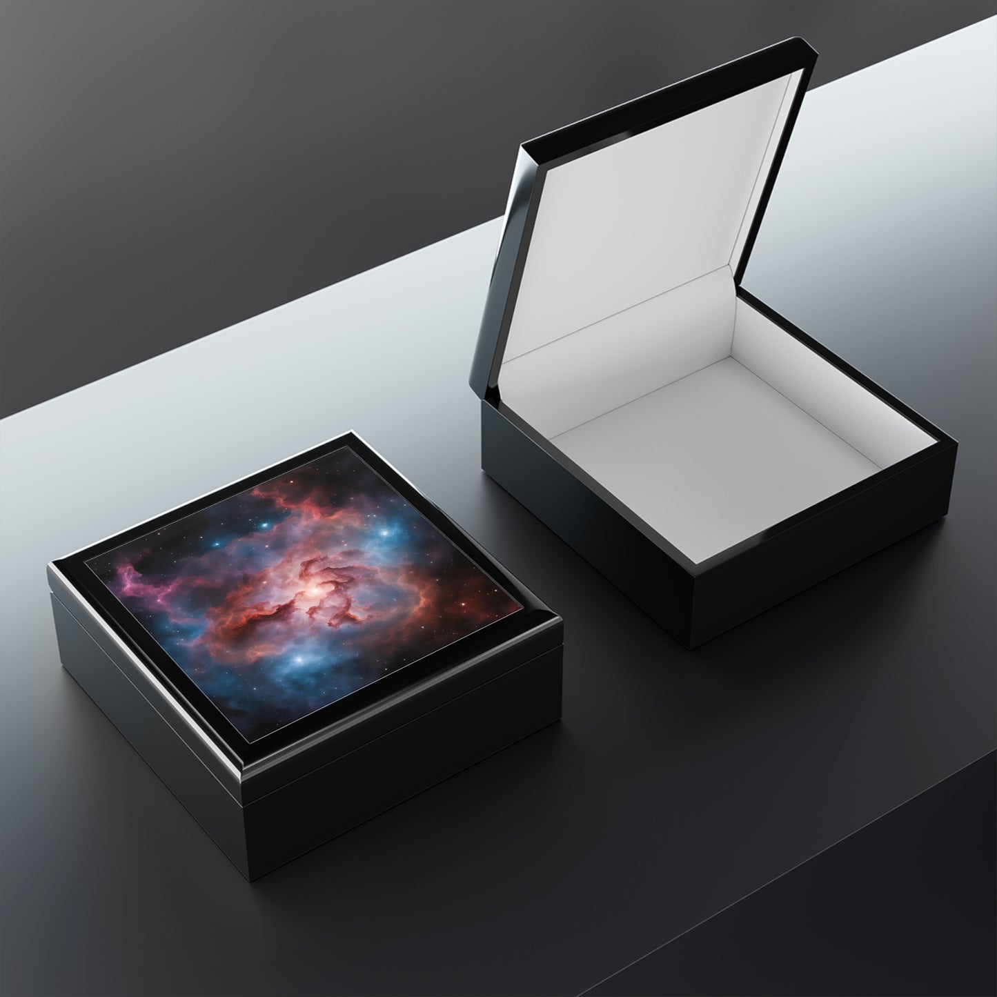 Unique Celestial Art Print Cosmic Galaxy Design Jewelry Box Trinket Box Bedroom Dresser Decor Vanity Gift Box - 3 colors to choose from